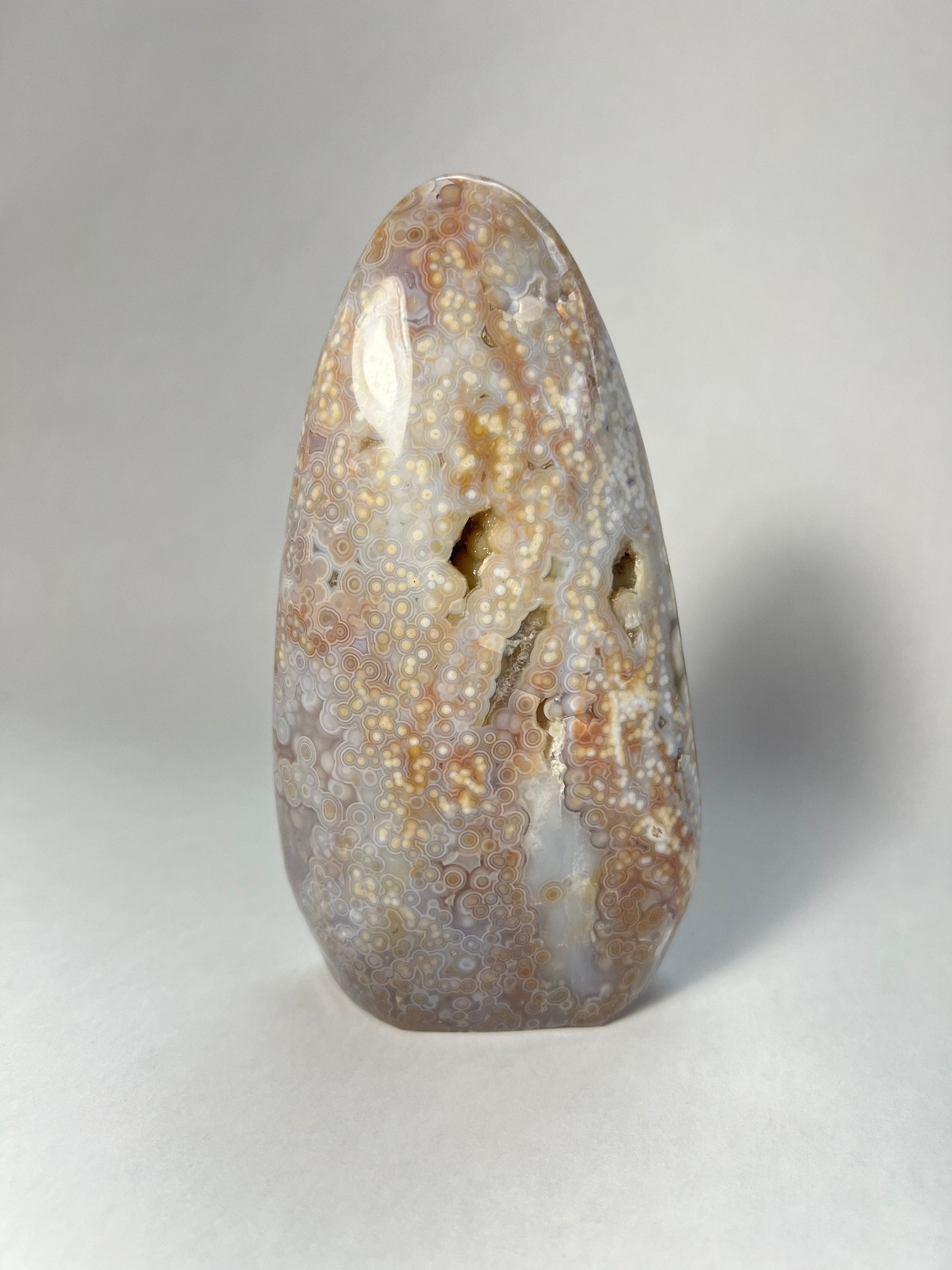 Ocean Jasper Free Form: Bullseye Orbicular Patterning, Vein 3-4