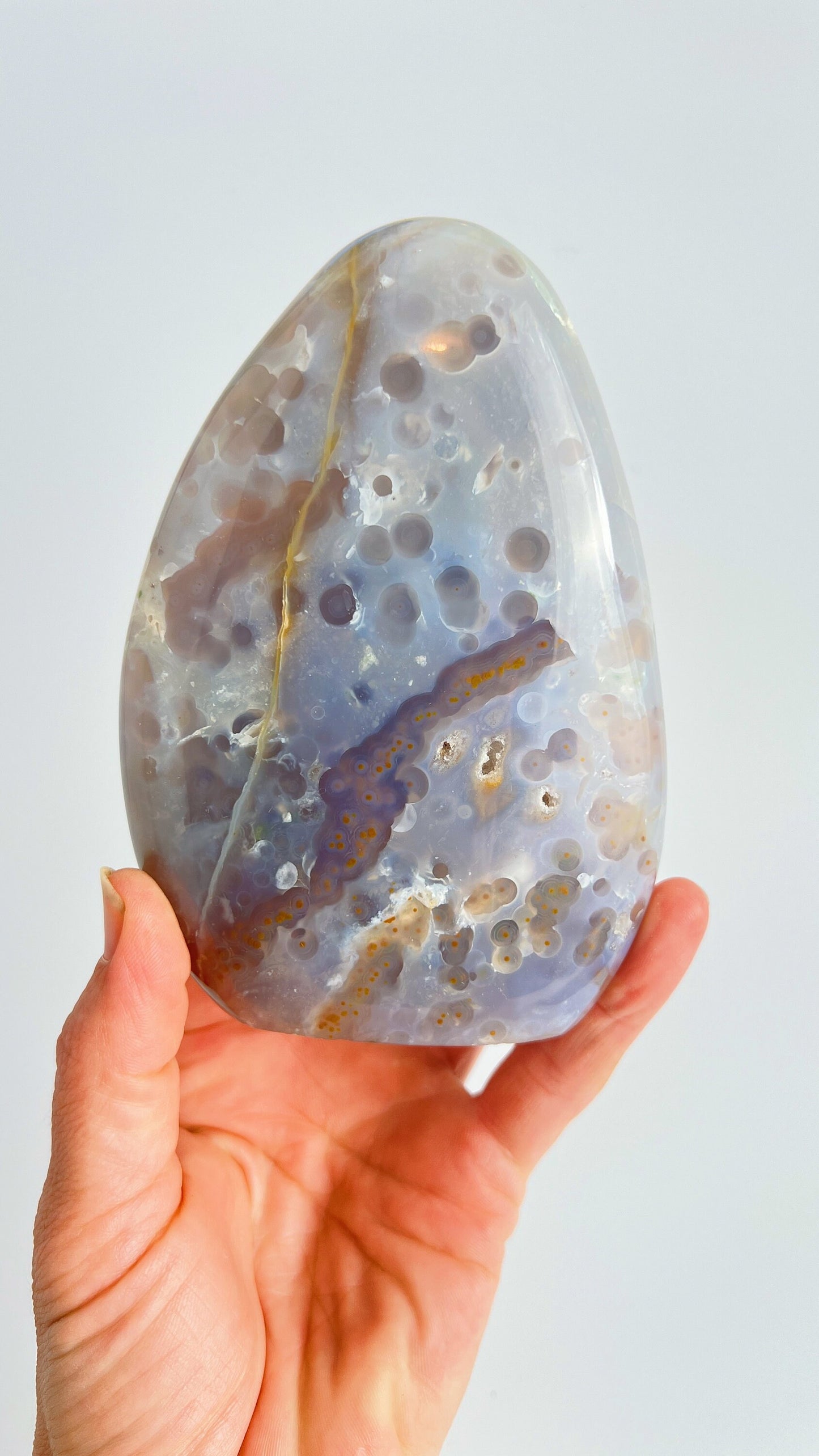 Ocean Jasper Free Form: Madagascar Vein 3-4, Jelly Orb Pattern