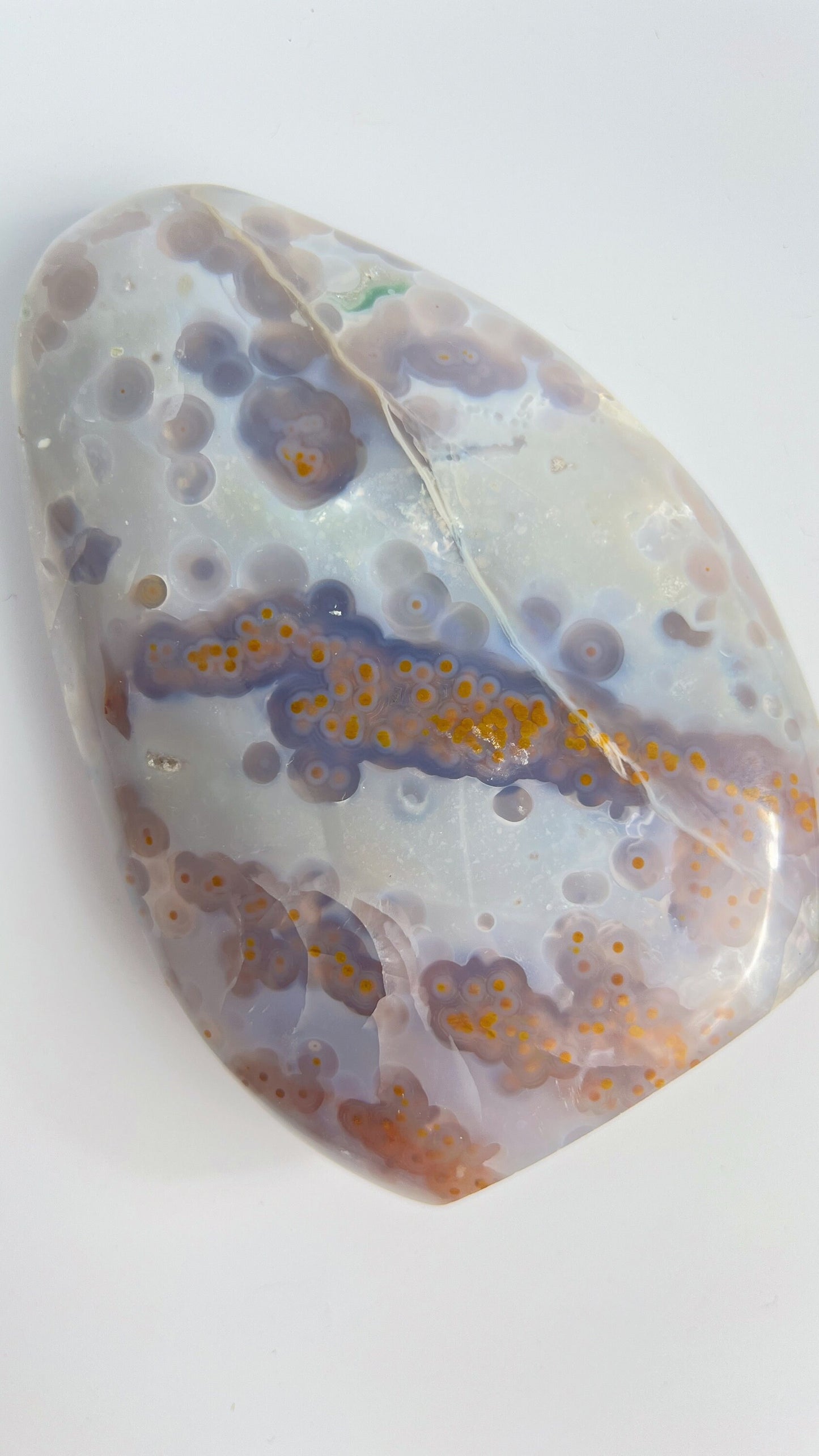 Ocean Jasper Free Form: Madagascar Vein 3-4, Jelly Orb Pattern