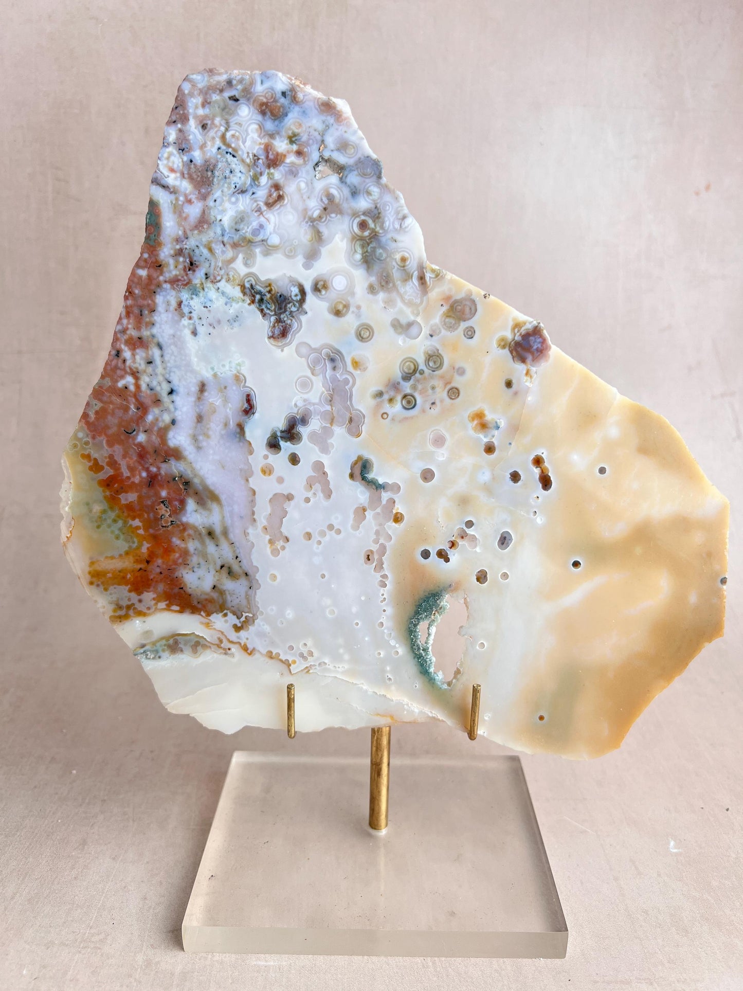 Vein 1 - 2 Large Ocean Jasper Slab Highly Translucent
