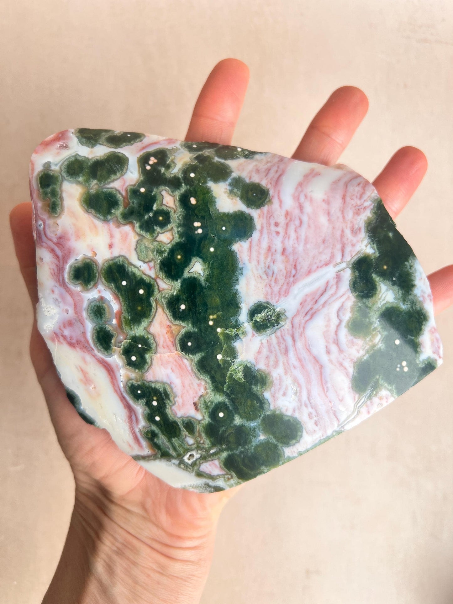 Ocean Jasper RARE Vein 1 XL free form / semi polish