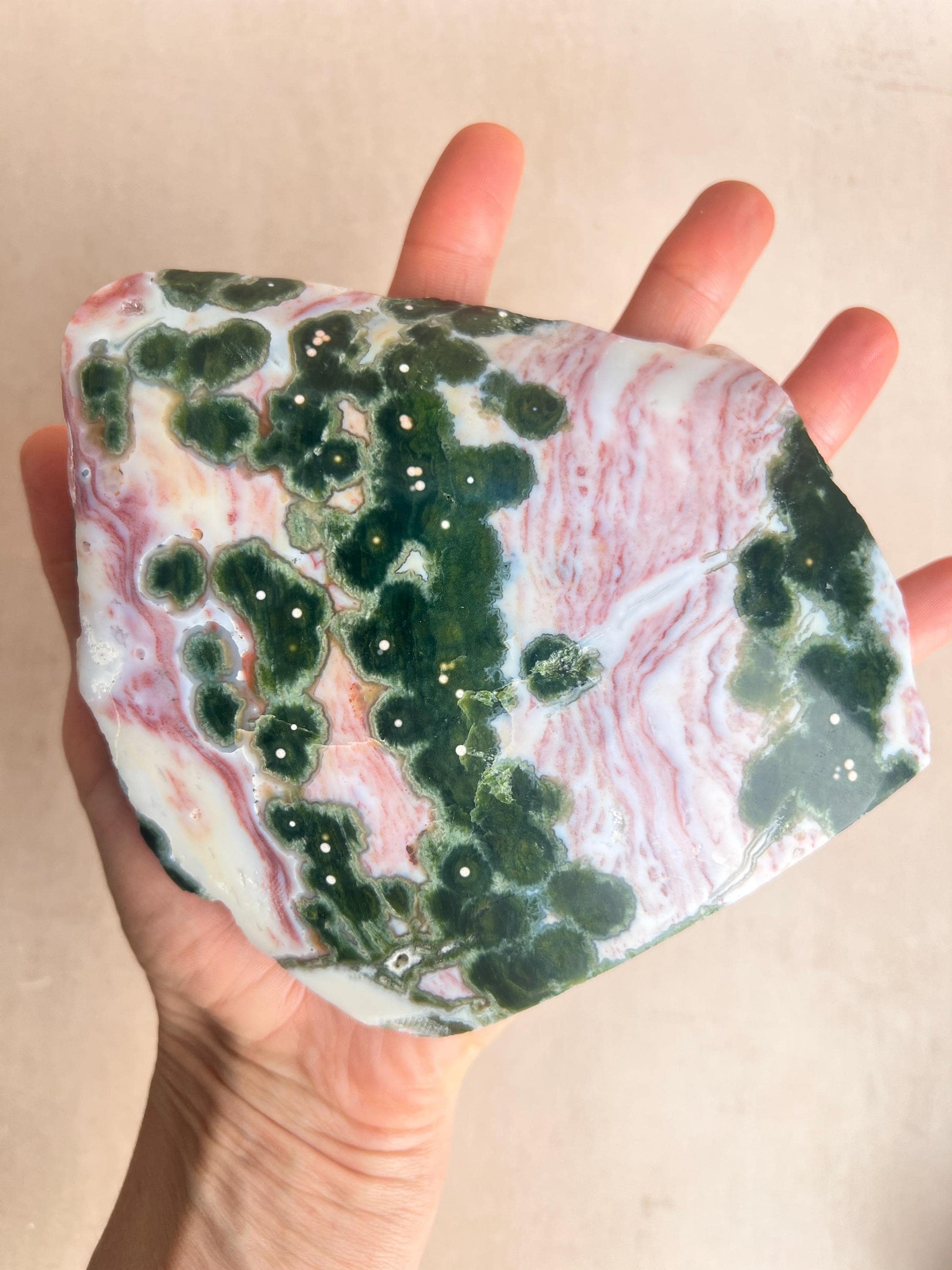 Ocean Jasper RARE Vein 1 XL free form / semi polish