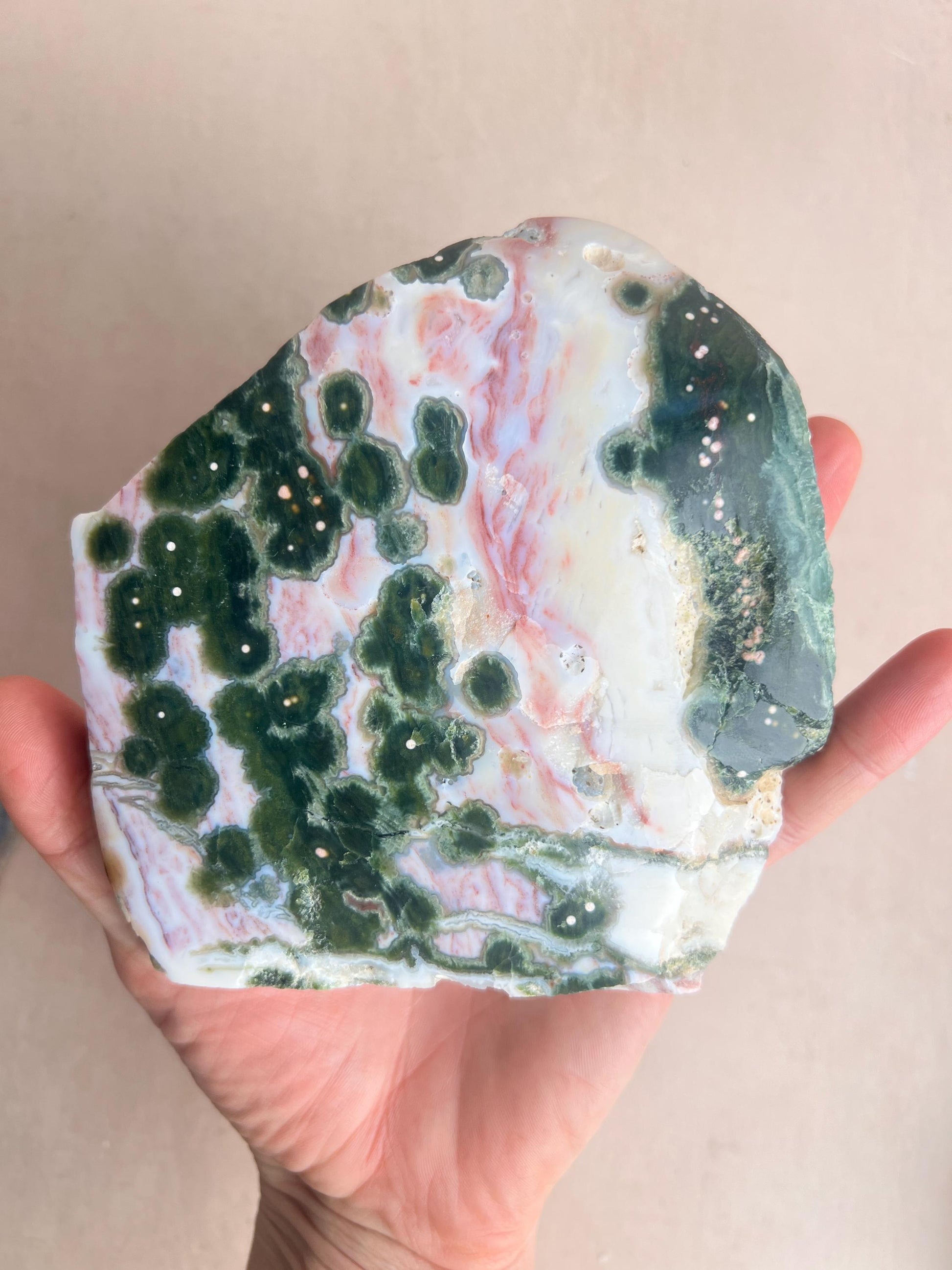 Ocean Jasper RARE Vein 1 XL free form / semi polish