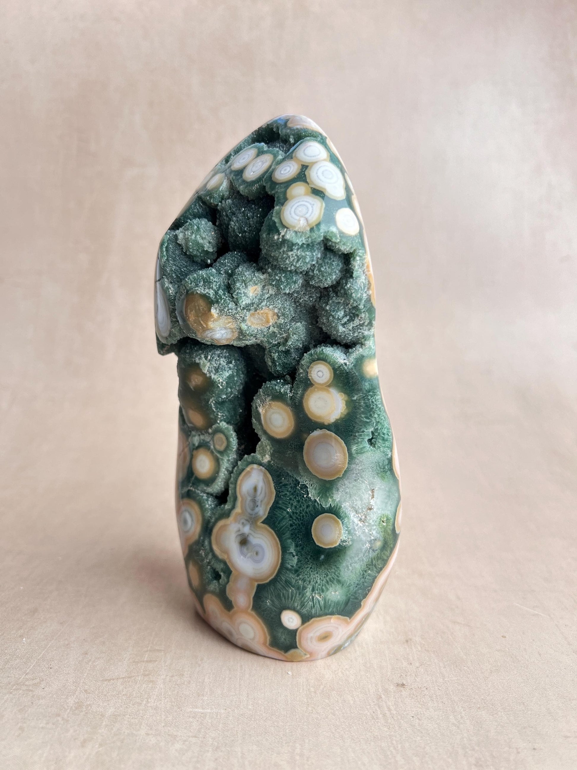 Vein 8 Ocean Jasper Freeform: Botryoidal Druzy, Madagascar Collector's Crystal