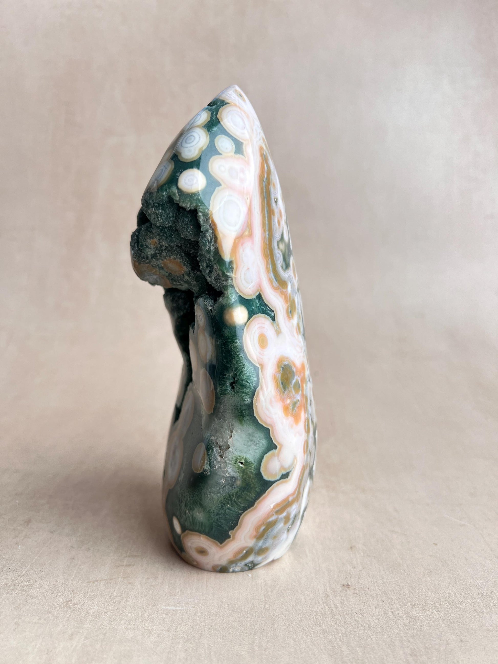 Vein 8 Ocean Jasper Freeform: Botryoidal Druzy, Madagascar Collector's Crystal