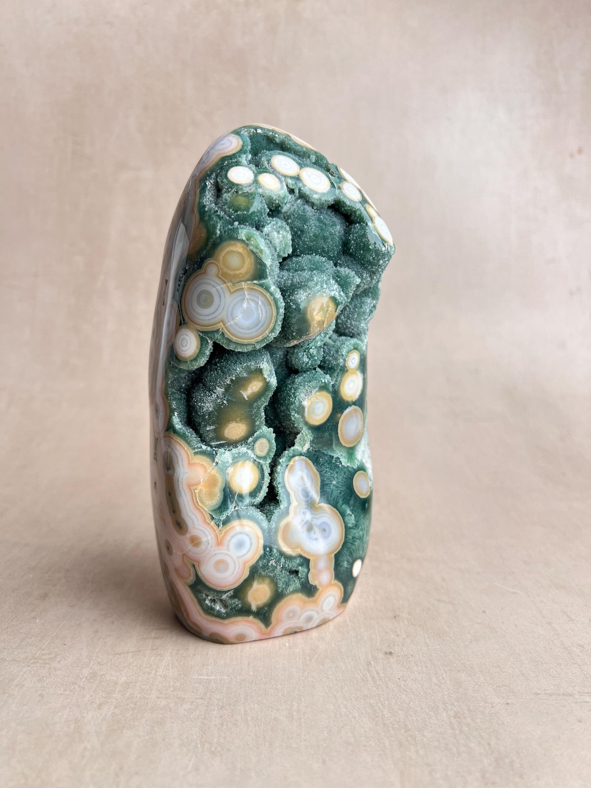 Vein 8 Ocean Jasper Freeform: Botryoidal Druzy, Madagascar Collector's Crystal