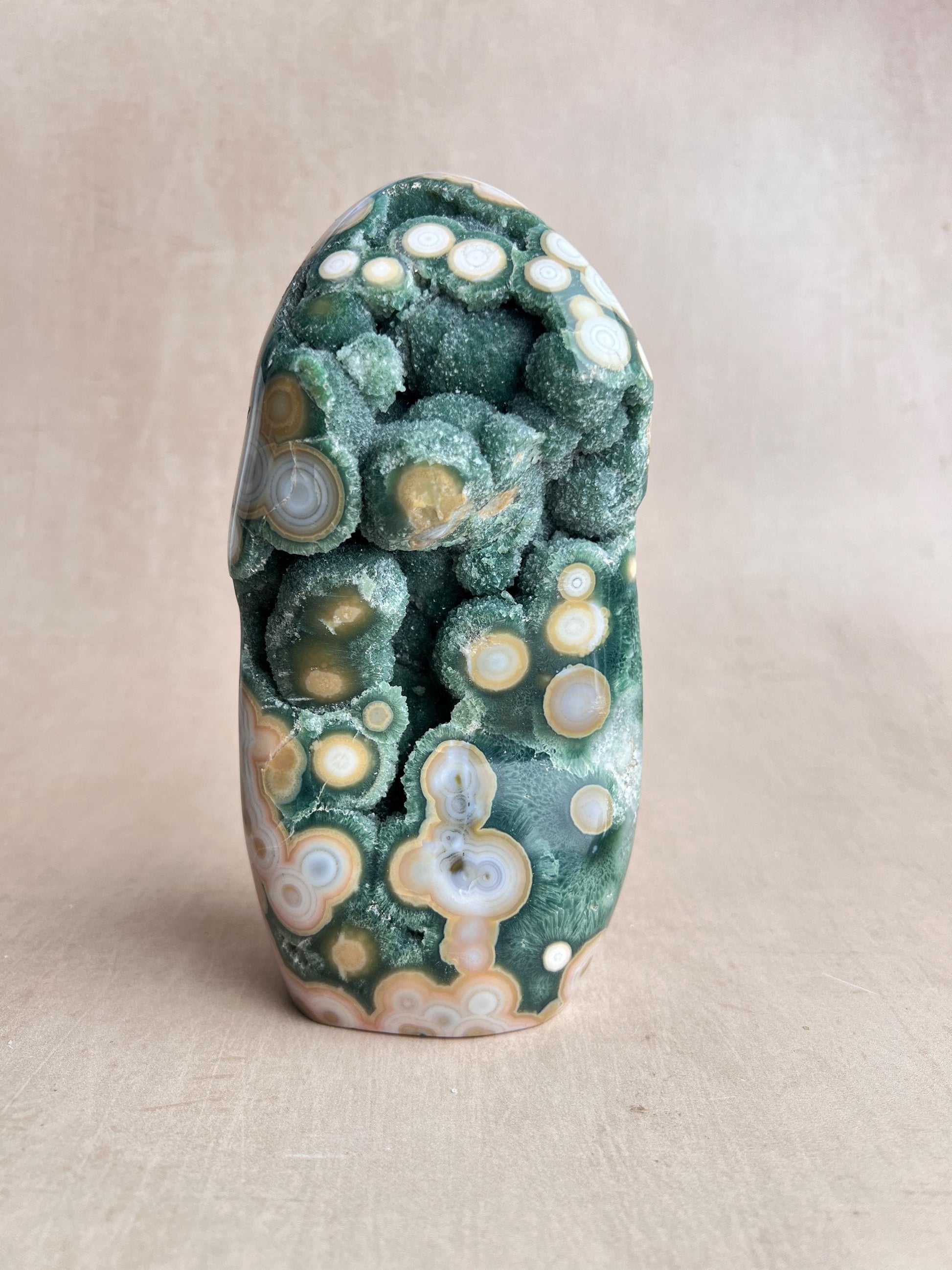 Vein 8 Ocean Jasper Freeform: Botryoidal Druzy, Madagascar Collector's Crystal