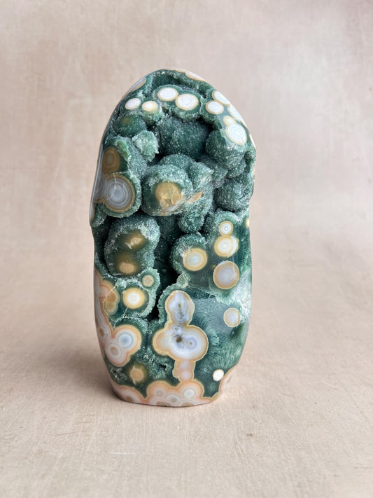 Vein 8 Ocean Jasper Freeform: Botryoidal Druzy, Madagascar Collector's Crystal