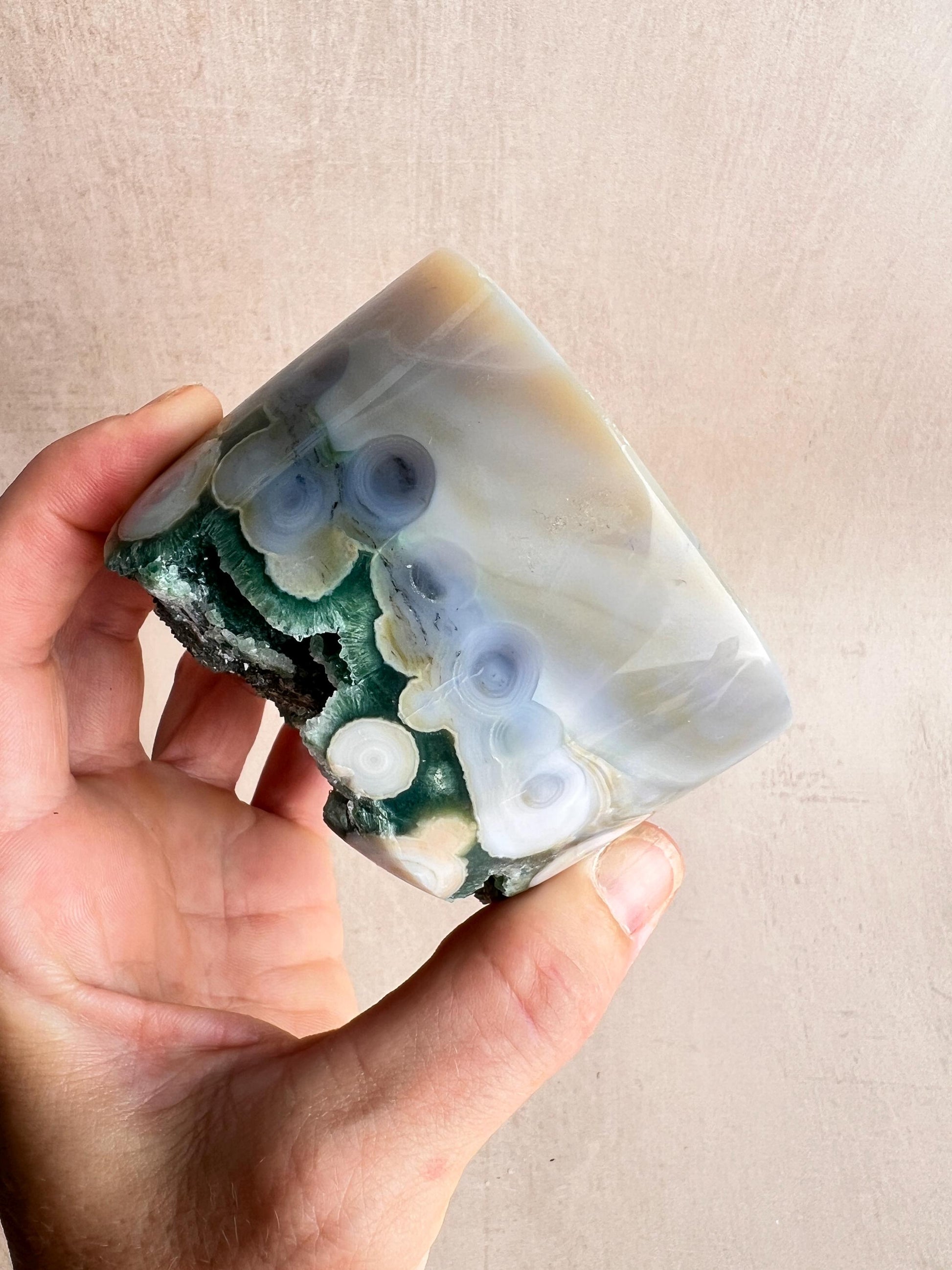 Vein 8 Ocean Jasper Druzy | Rare Botryoidal Madagascar Crystal