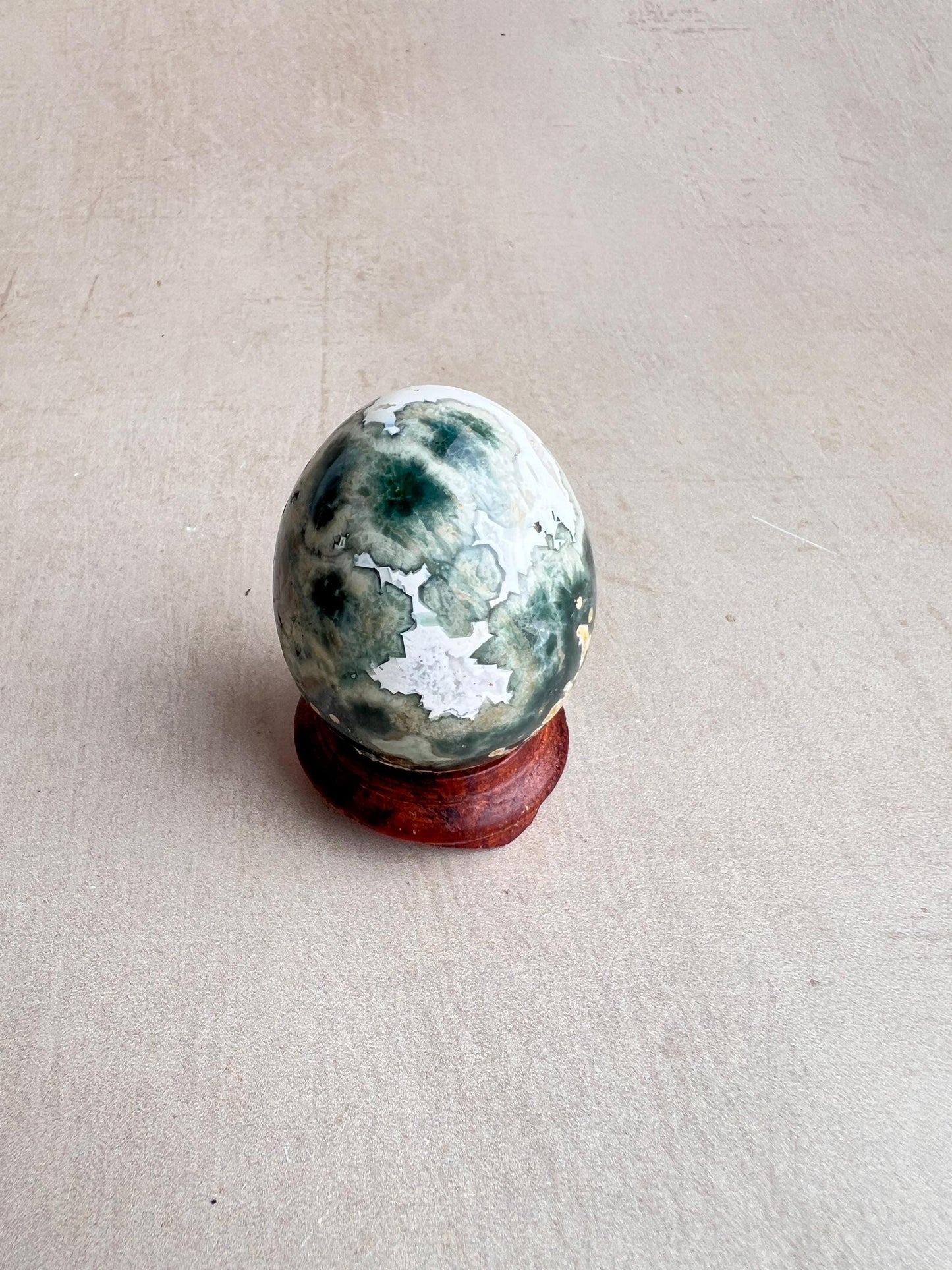 Ocean Jasper Egg: Natural Healing Crystal for Meditation & Chakra Work