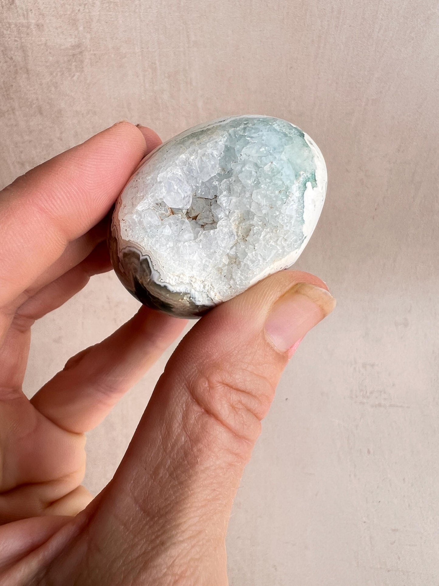 Ocean Jasper Egg: Natural Healing Crystal for Meditation & Chakra Work