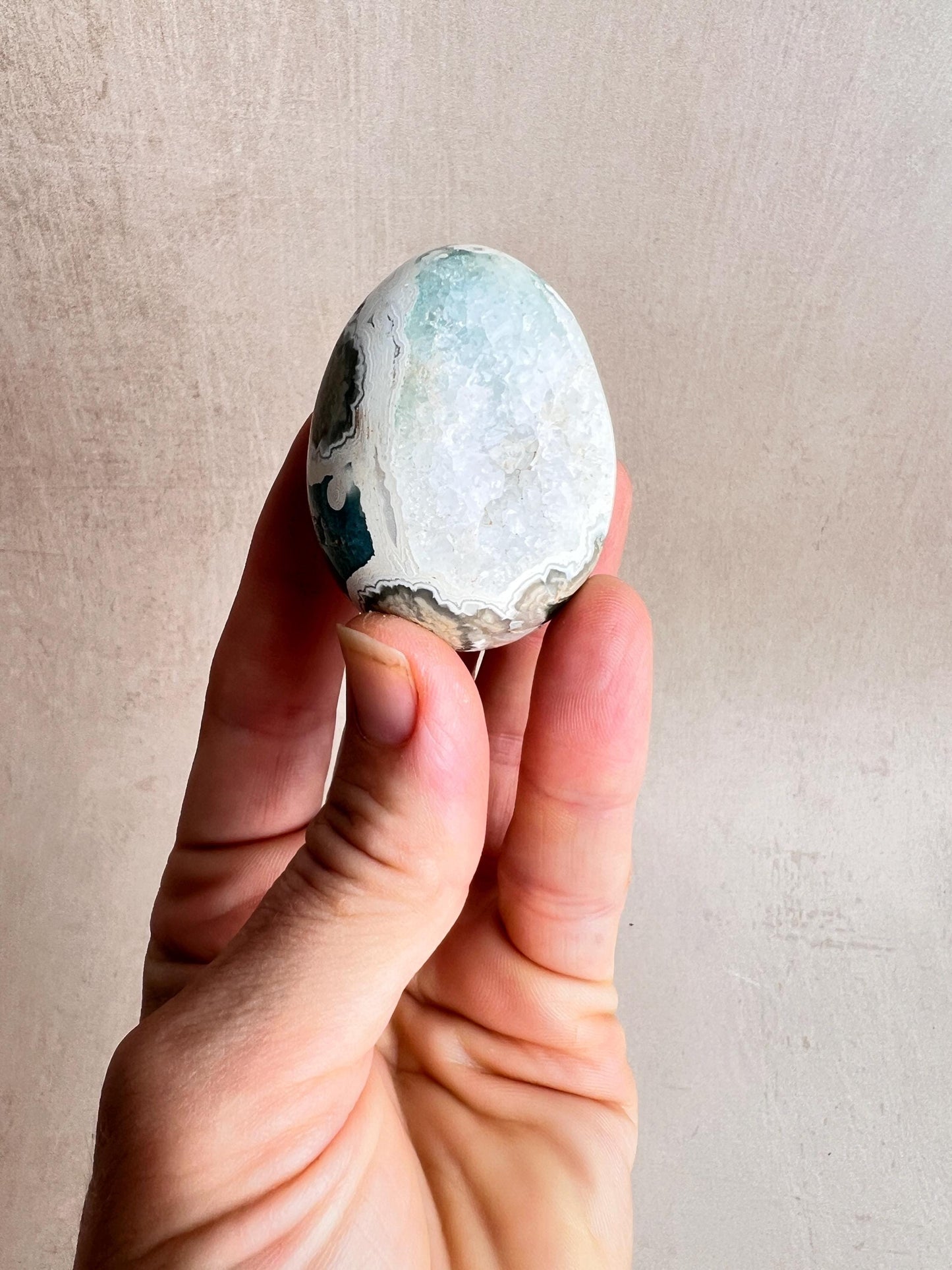 Ocean Jasper Egg: Natural Healing Crystal for Meditation & Chakra Work