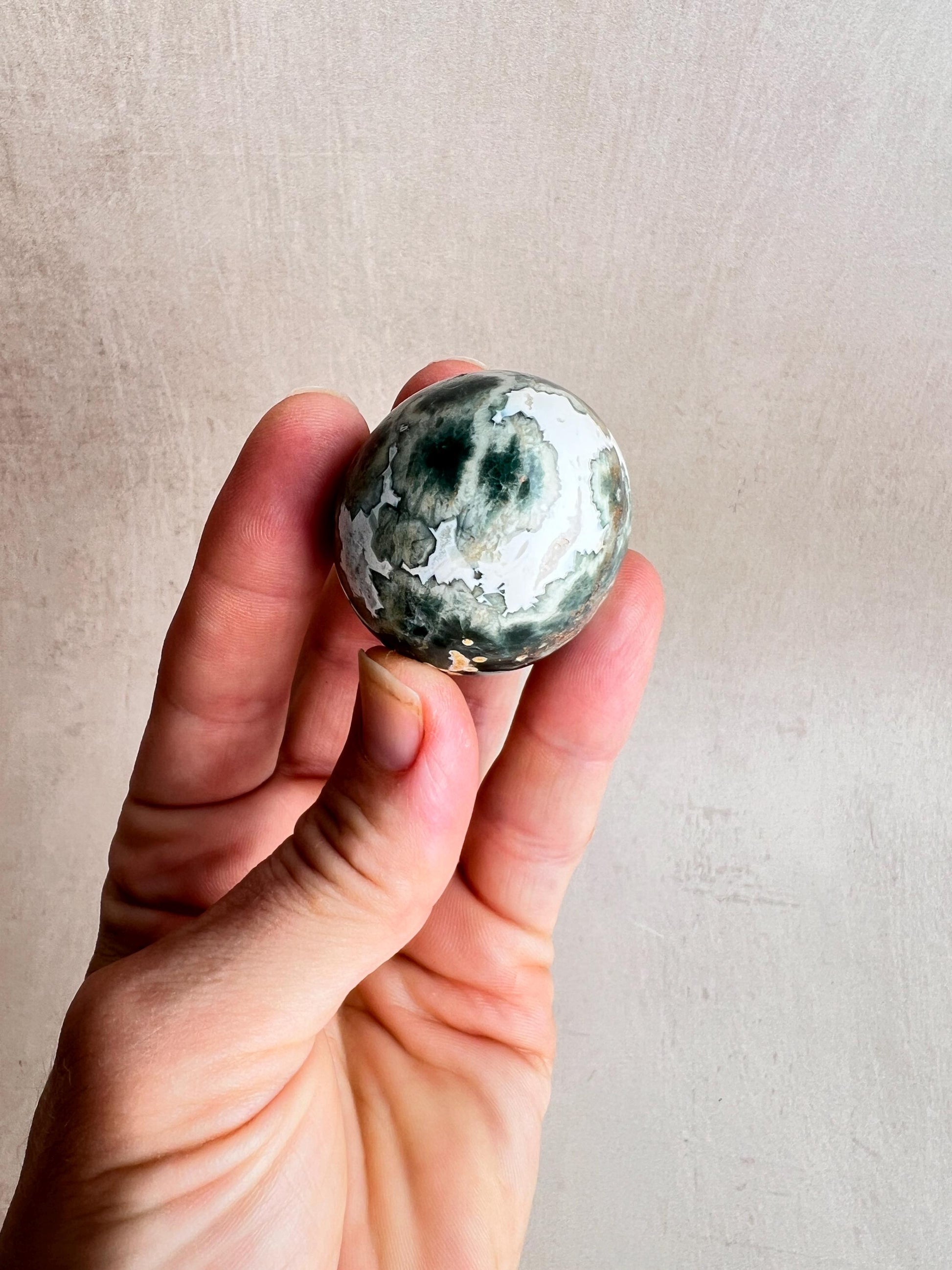 Ocean Jasper Egg: Natural Healing Crystal for Meditation & Chakra Work