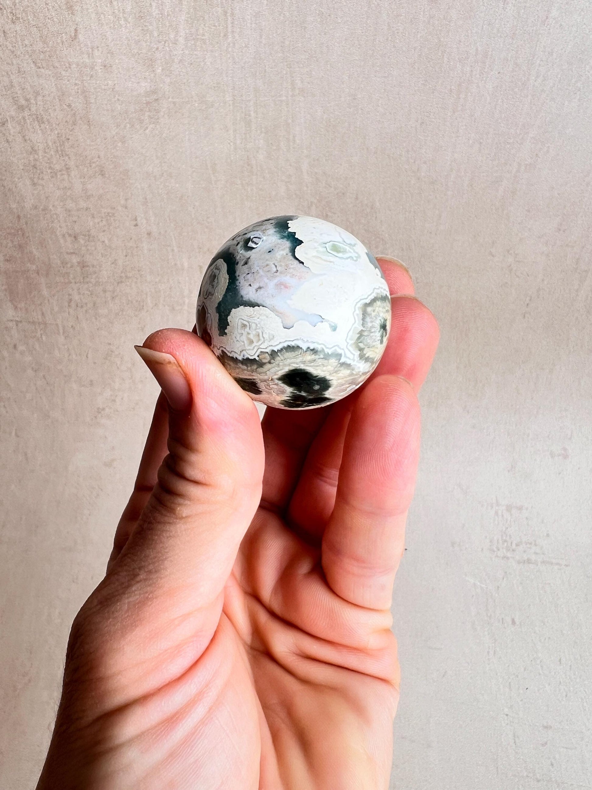 Ocean Jasper Egg: Natural Healing Crystal for Meditation & Chakra Work