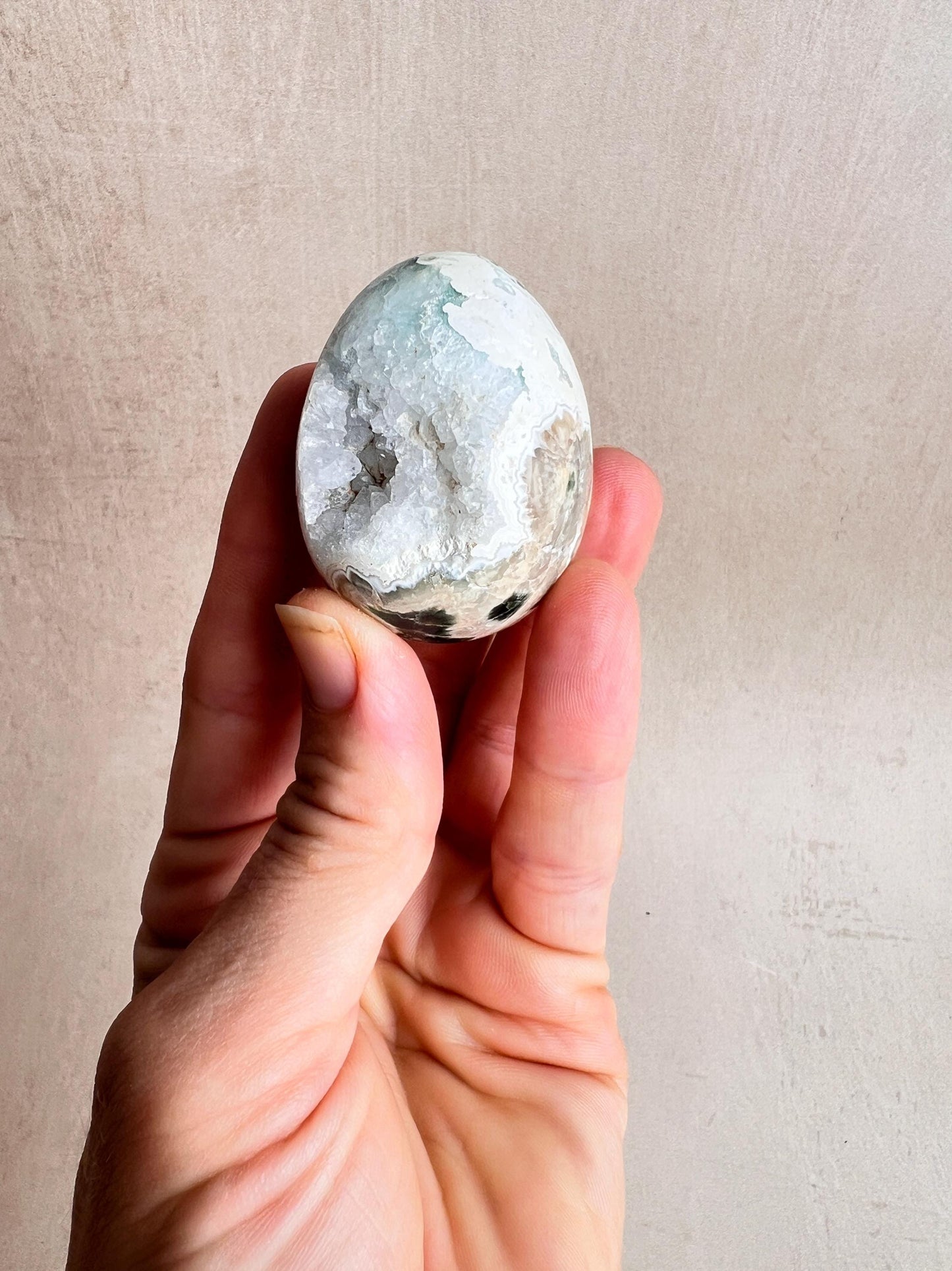 Ocean Jasper Egg: Natural Healing Crystal for Meditation & Chakra Work