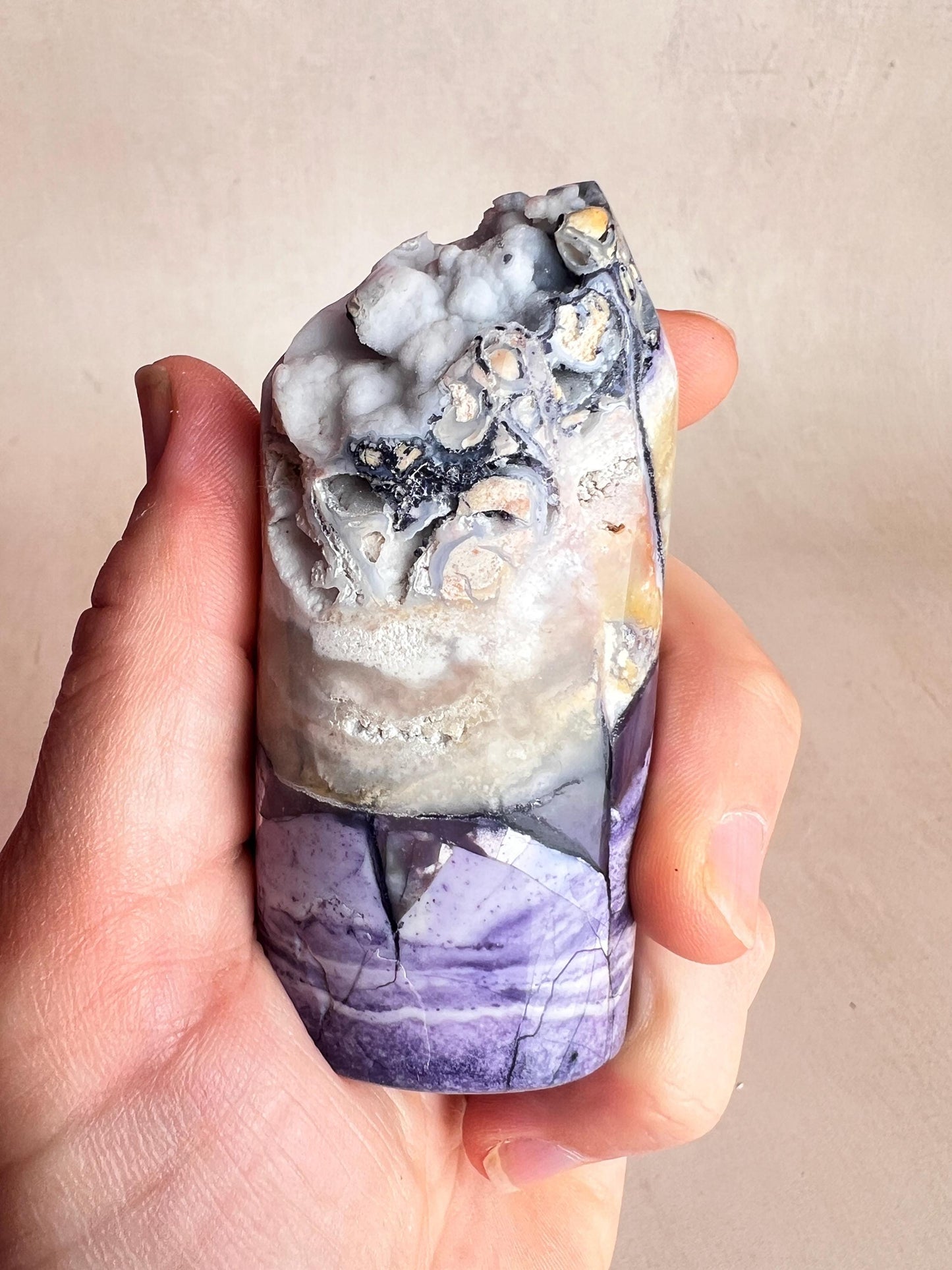 Rare Tiffany Stone Free Form | Opalized Fluorite with Druzy Pocket
