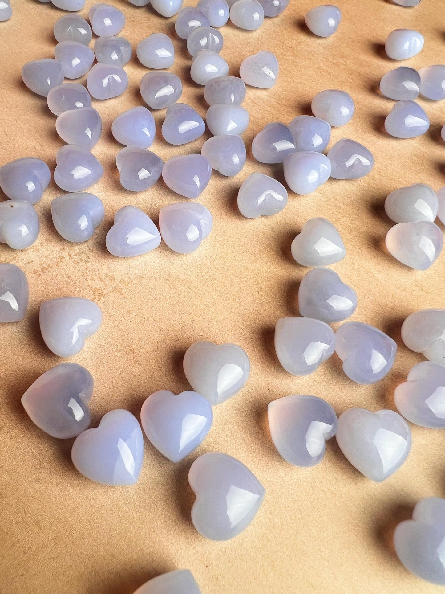 Blue Chalcedony Mini Heart: Calming Pocket Crystal - Healing Stone
