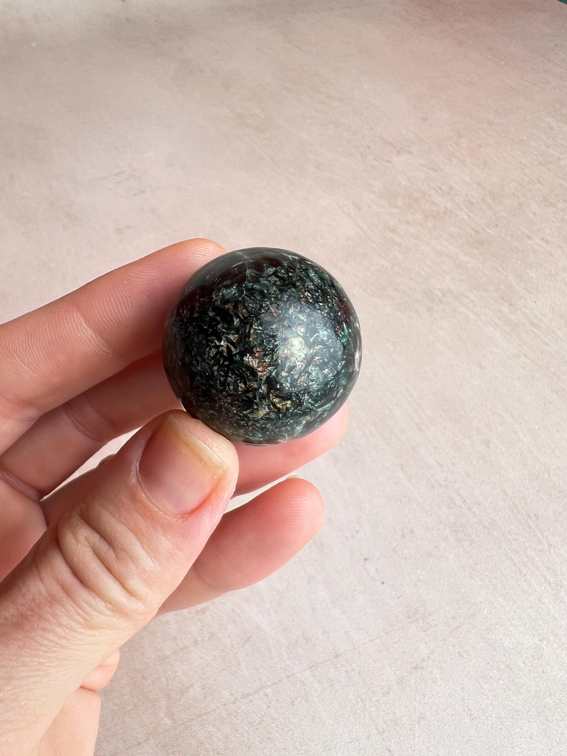 Seraphinite Mini Sphere | Polished Healing Crystal Ball, Russia (25mm)