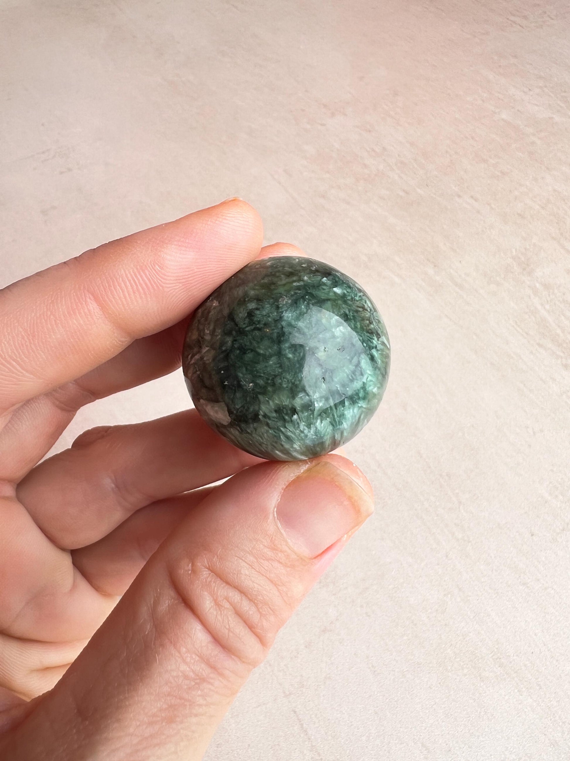 Seraphinite Mini Sphere | Polished Healing Crystal Ball, Russia (25mm)