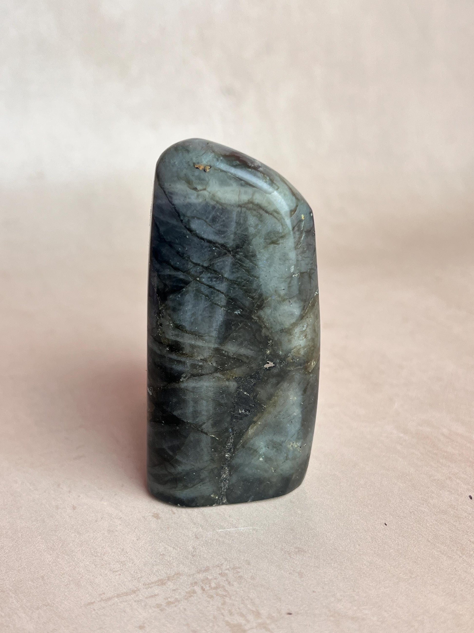 Flashy Labradorite Free Form: Polished Blue Green Crystal, Spiritual Decor