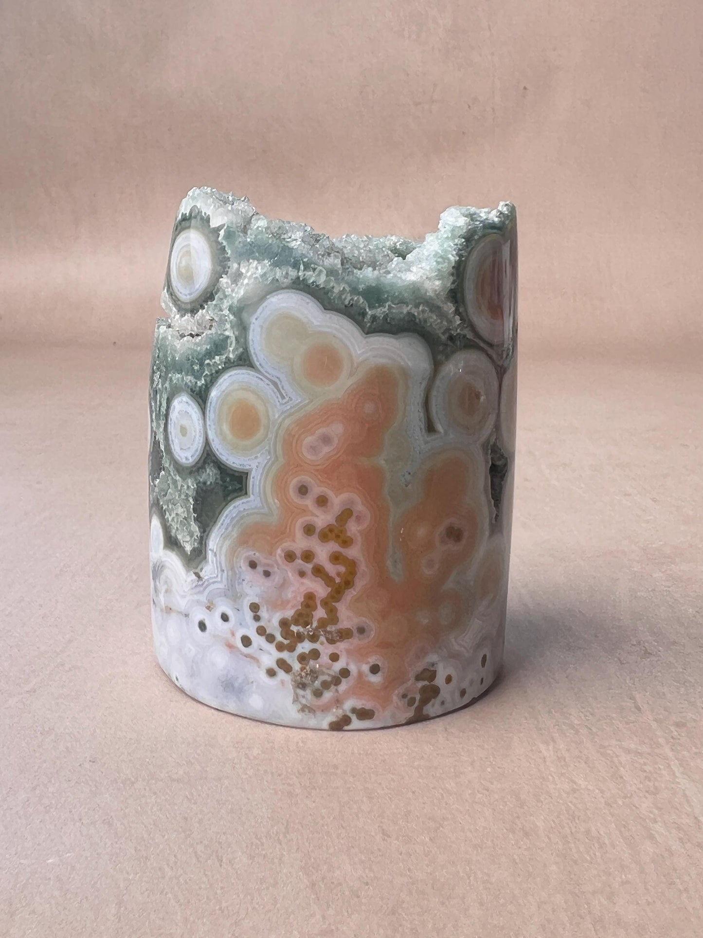 Ocean Jasper Druzy Core | Rare Polished Crystal | Collector Crystal Gift Vein 8