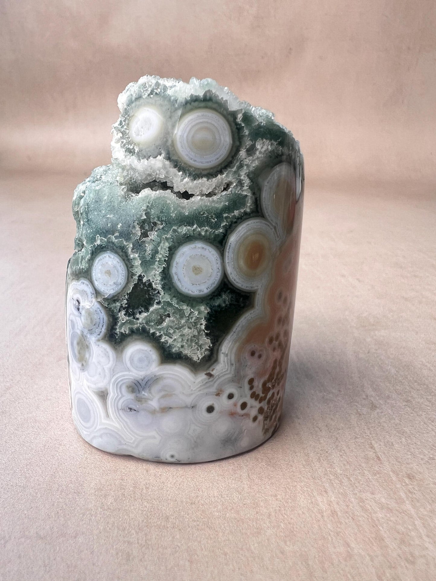 Ocean Jasper Druzy Core | Rare Polished Crystal | Collector Crystal Gift Vein 8