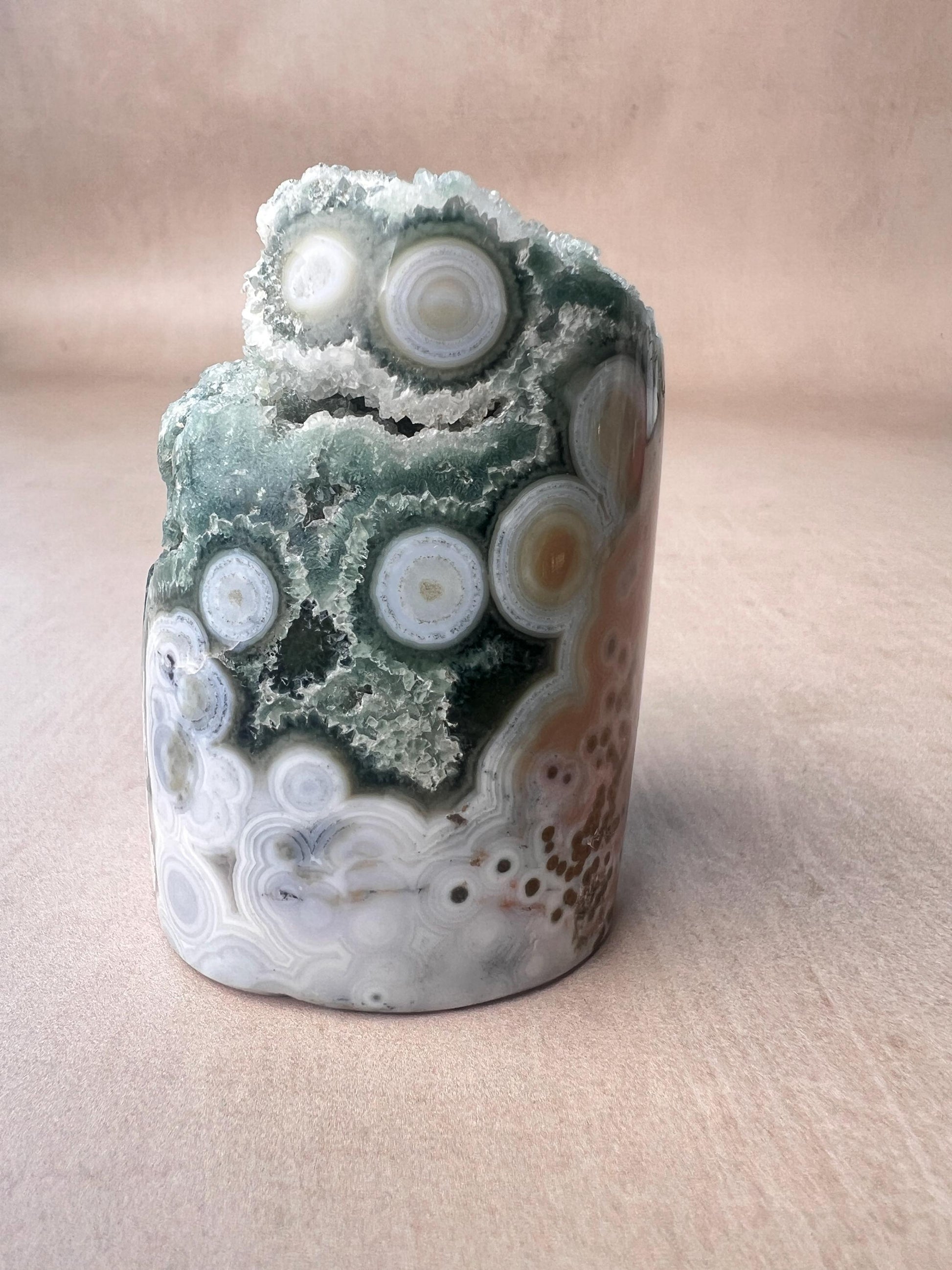 Ocean Jasper Druzy Core | Rare Polished Crystal | Collector Crystal Gift Vein 8