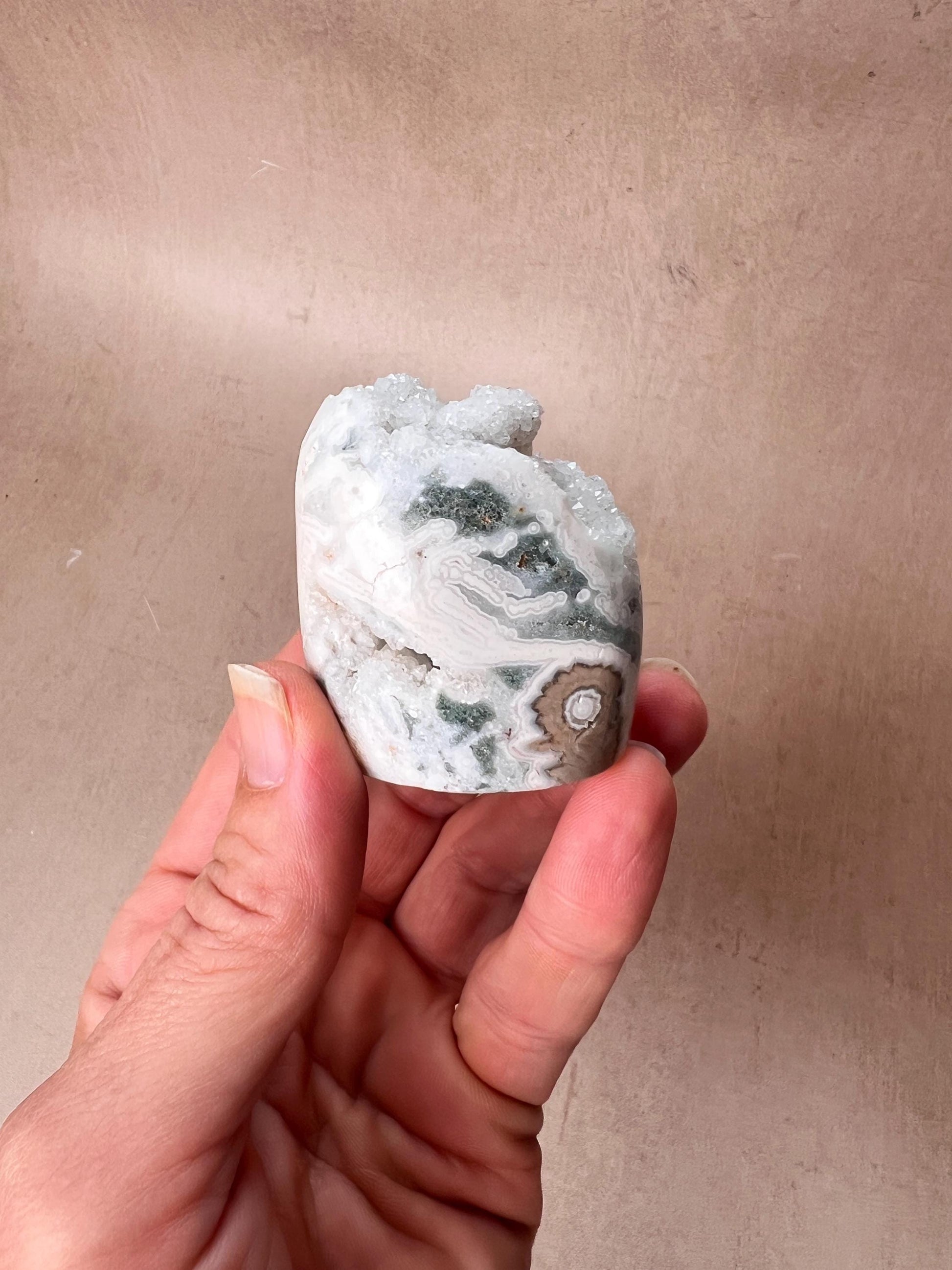 Ocean Jasper Druzy Core | Vein 1-2 | Rare Old Stock Authentic OJ