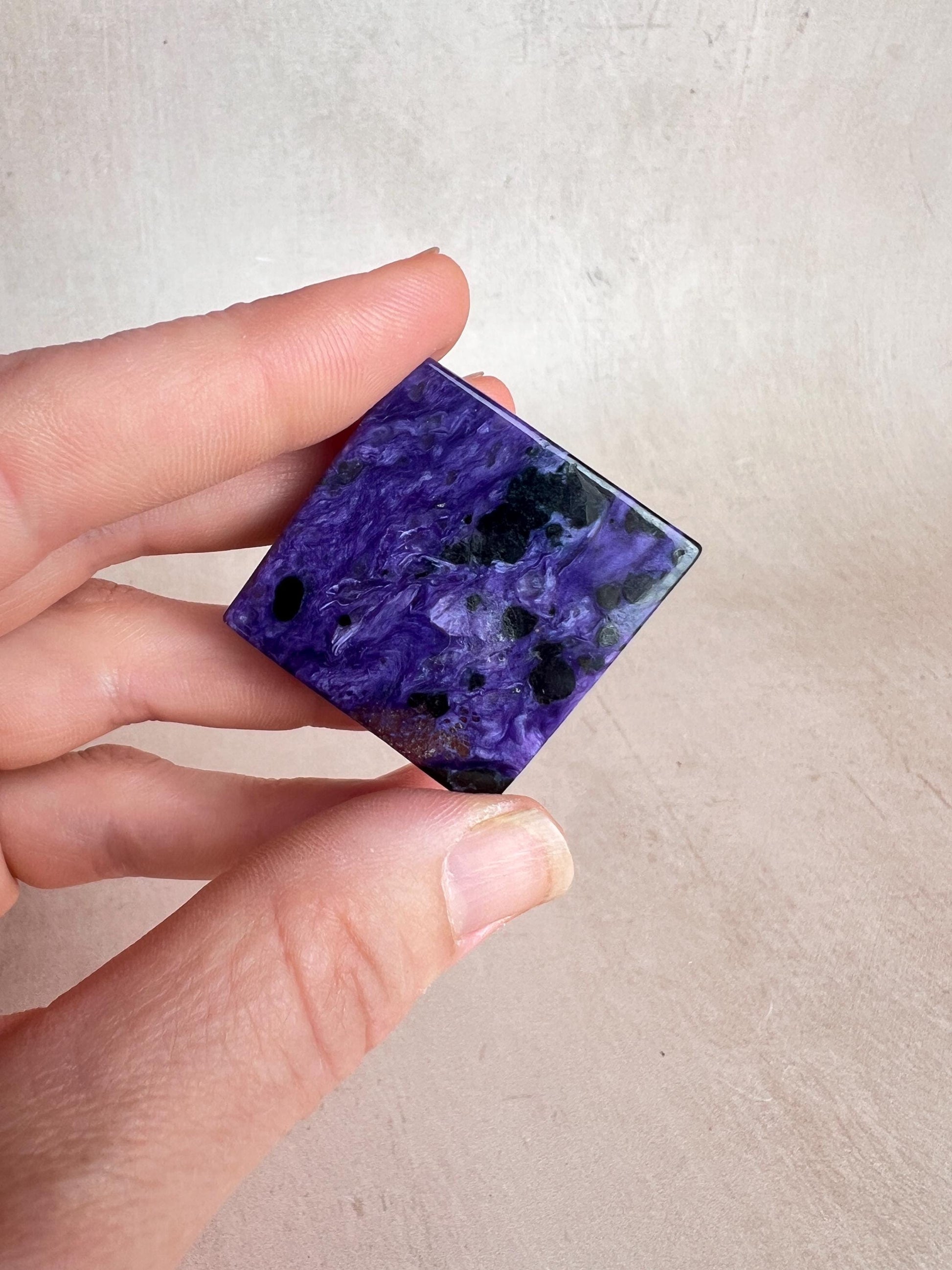 Charoite Pyramid: High Grade Crystal, Third Eye & Crown Chakra Stone