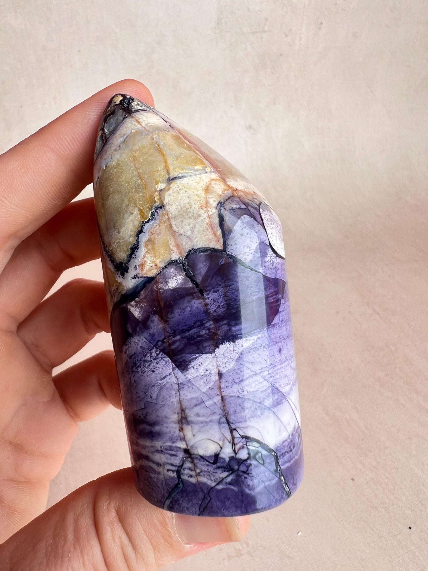 Rare Tiffany Stone Free Form | Opalized Fluorite with Druzy Pocket