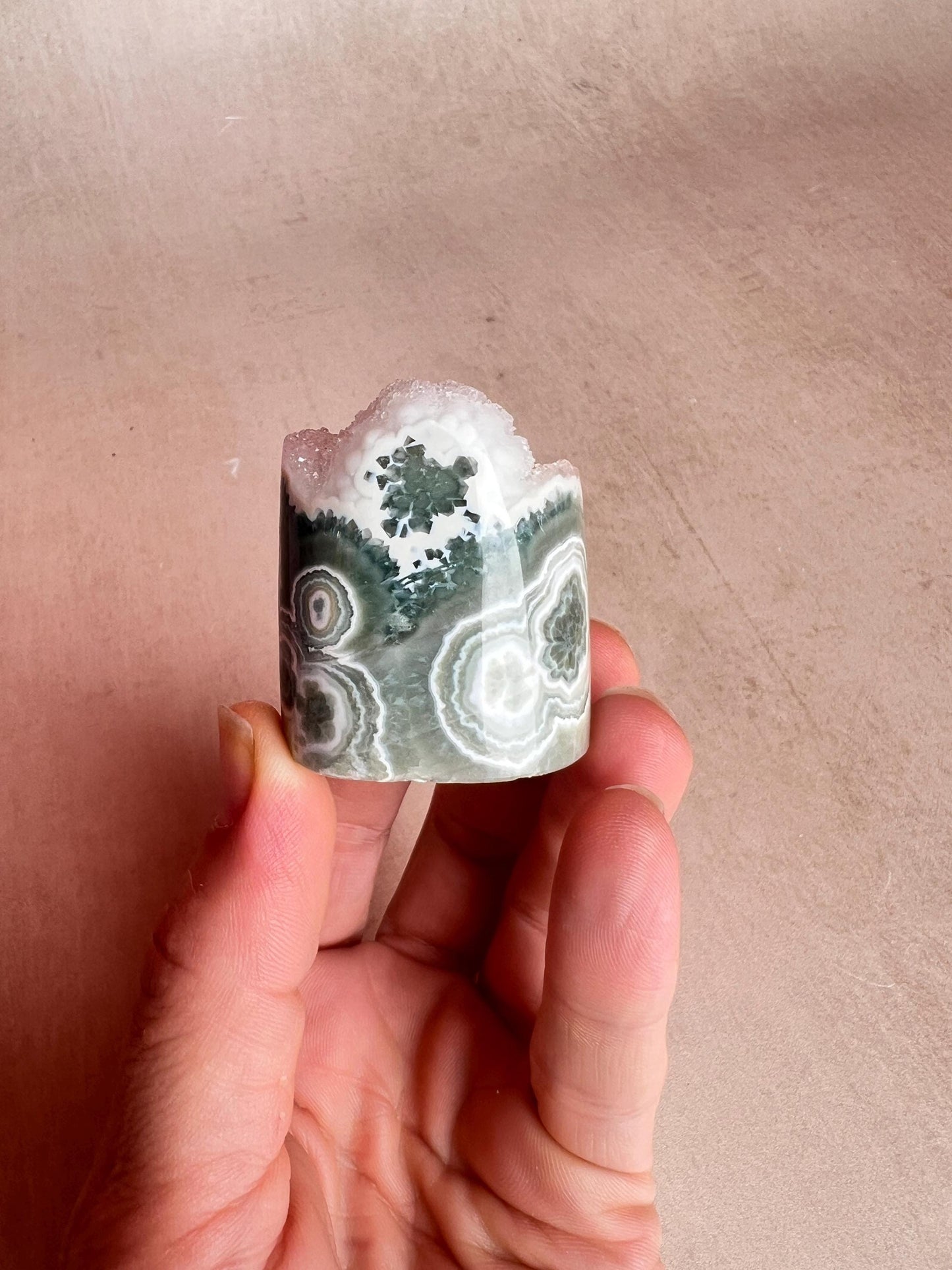 Ocean Jasper Druzy Core | Vein 1-2 | Rare Old Stock Authentic OJ