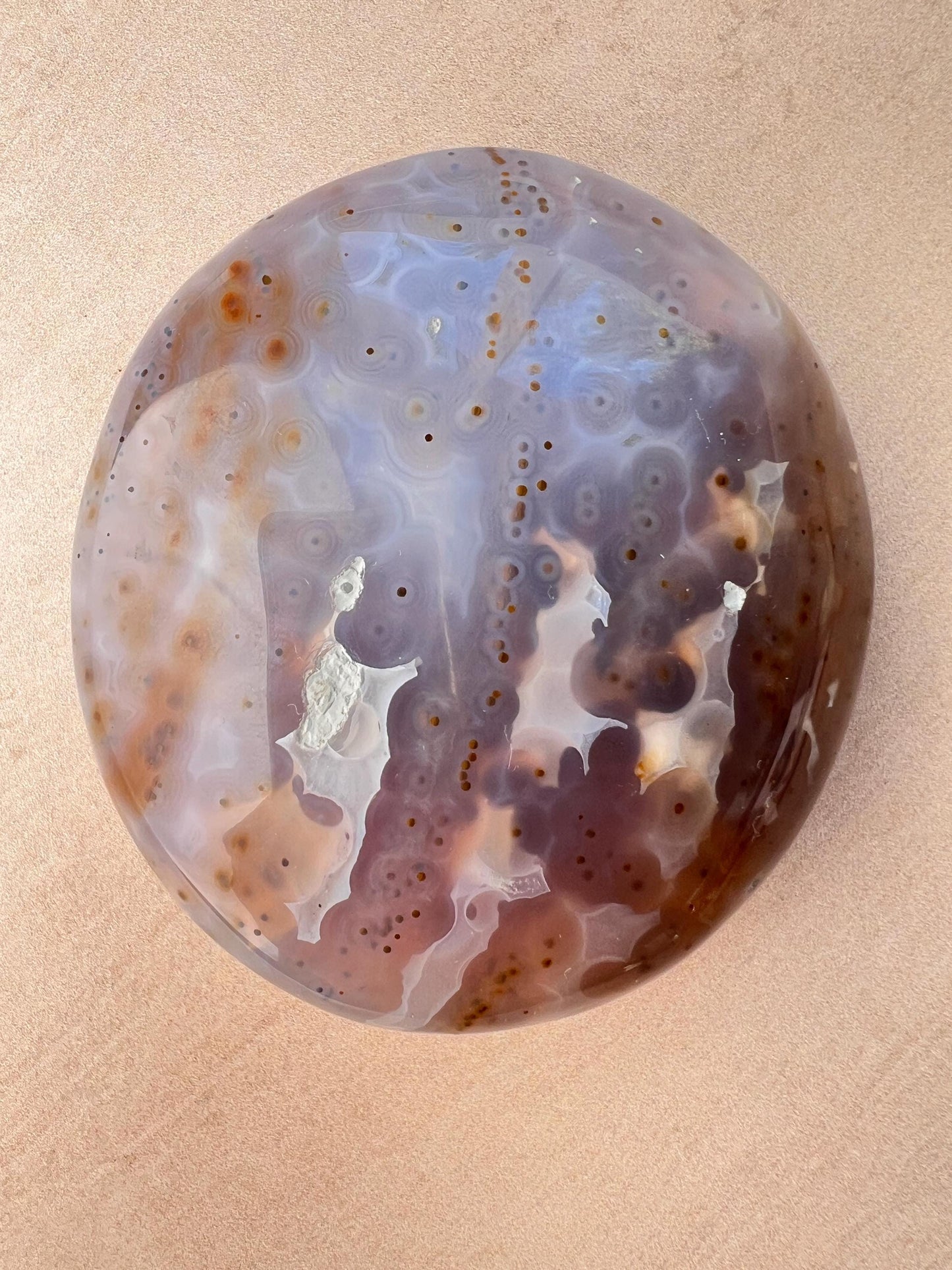 Ocean Jasper XL Palm Stone: Vein 3-4 Rare Old Stock Authentic OJ