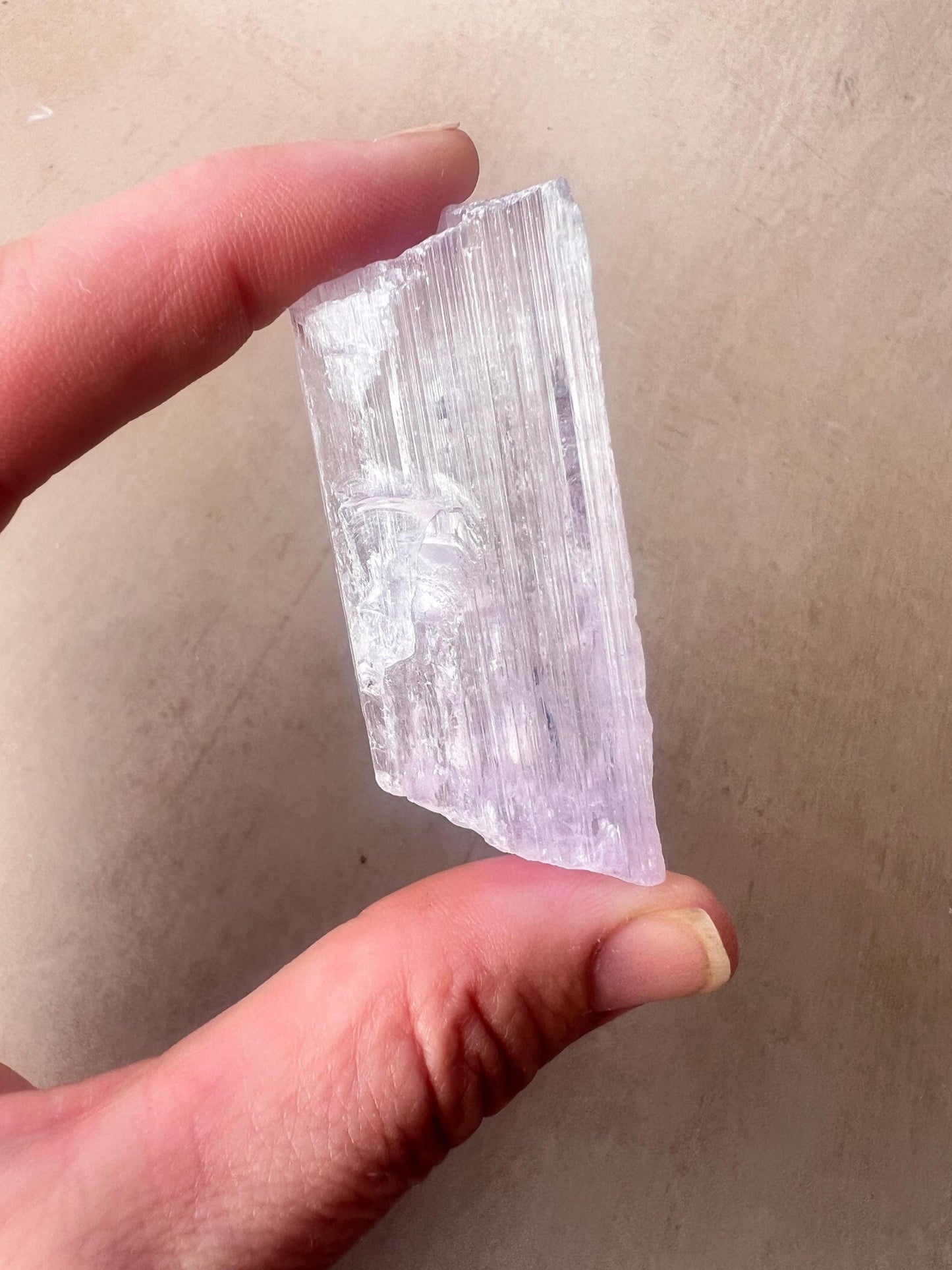 Kunzite Natural Crystal : Violet Spodumene from Afghanistan