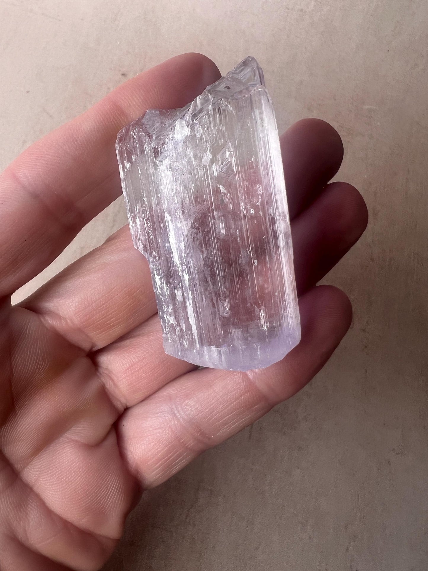 Kunzite Natural Crystal : Violet Spodumene from Afghanistan