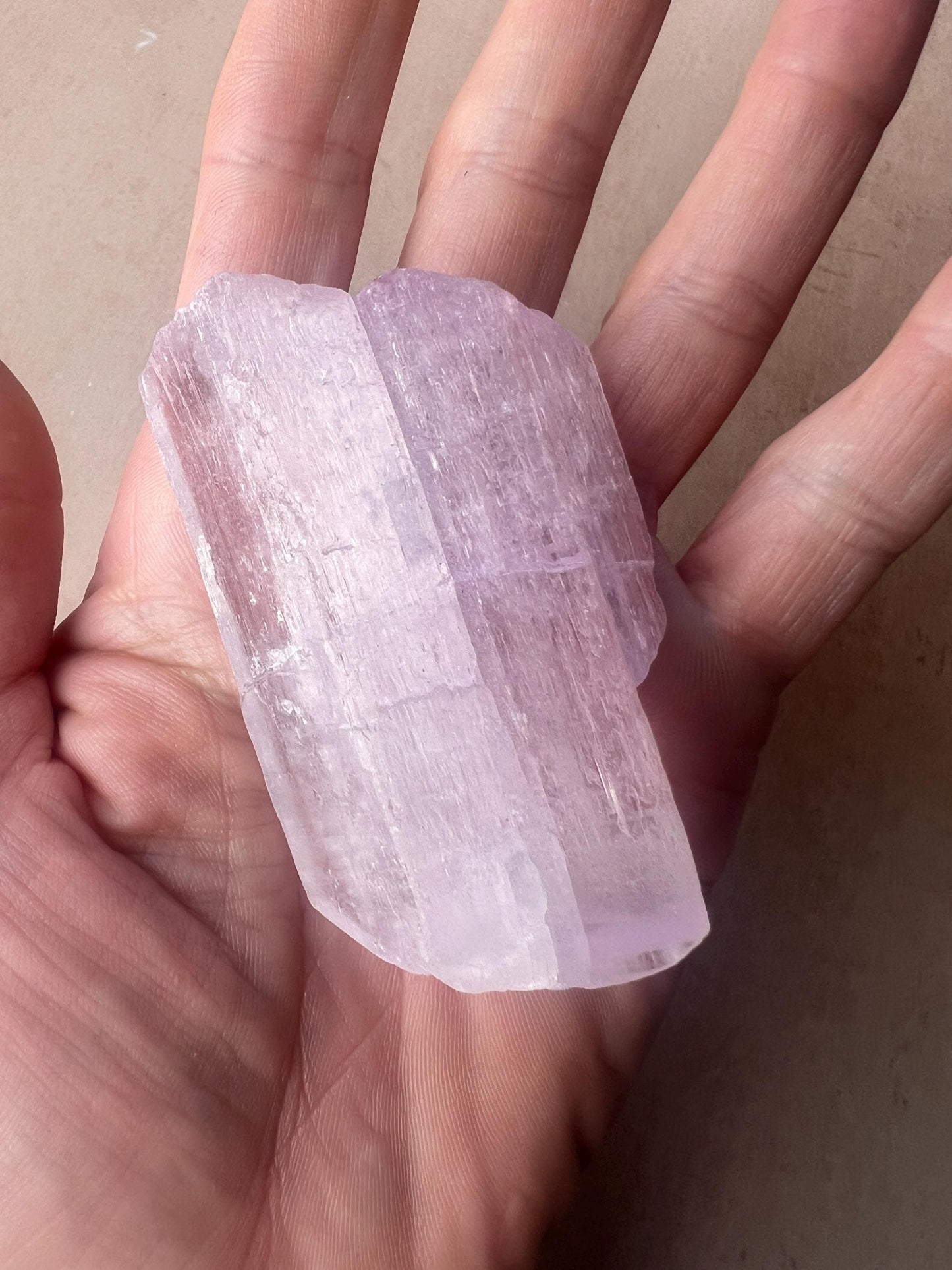 Kunzite Natural Crystal : Large Violet Spodumene from Afghanistan