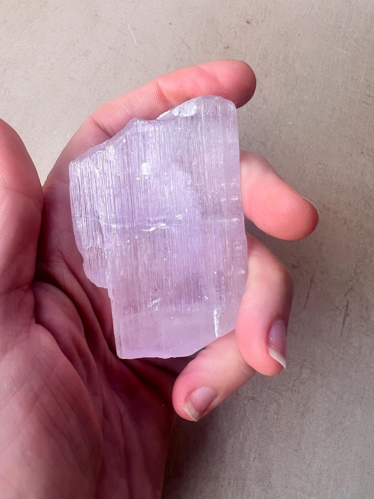 Kunzite Natural Crystal : Large Violet Spodumene from Afghanistan
