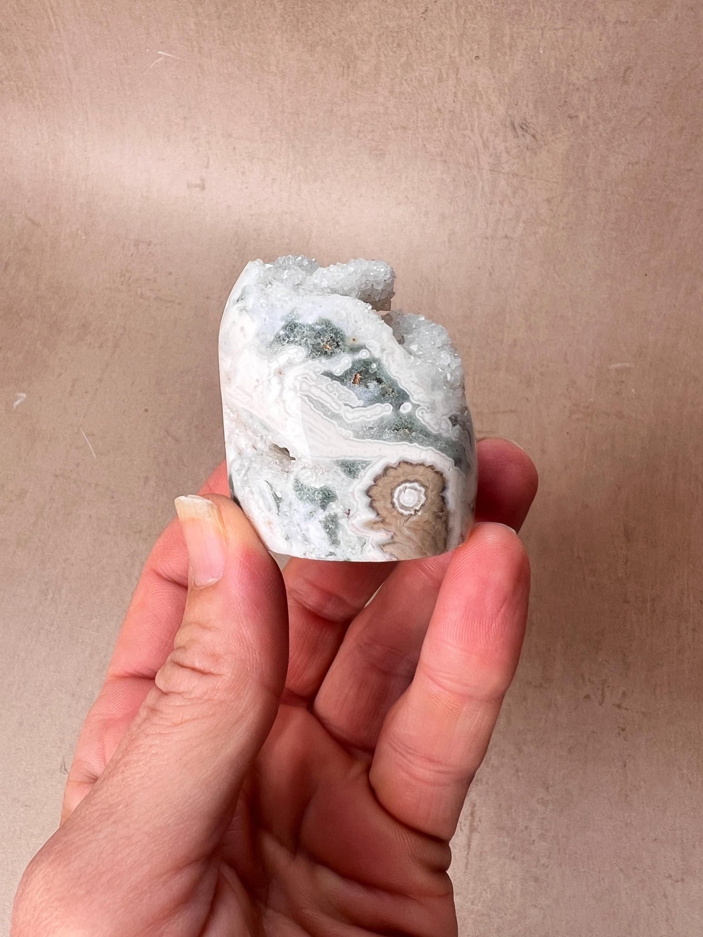 Ocean Jasper Druzy Core | Vein 1-2 | Rare Old Stock Authentic OJ