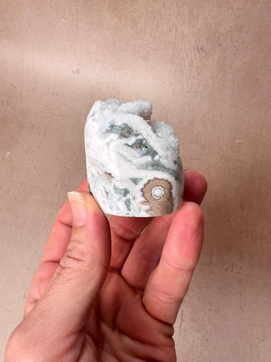 Ocean Jasper Druzy Core | Vein 1-2 | Rare Old Stock Authentic OJ
