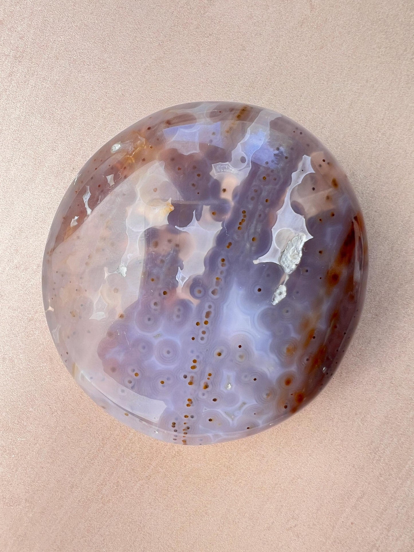 Ocean Jasper XL Palm Stone: Vein 3-4 Rare Old Stock Authentic OJ