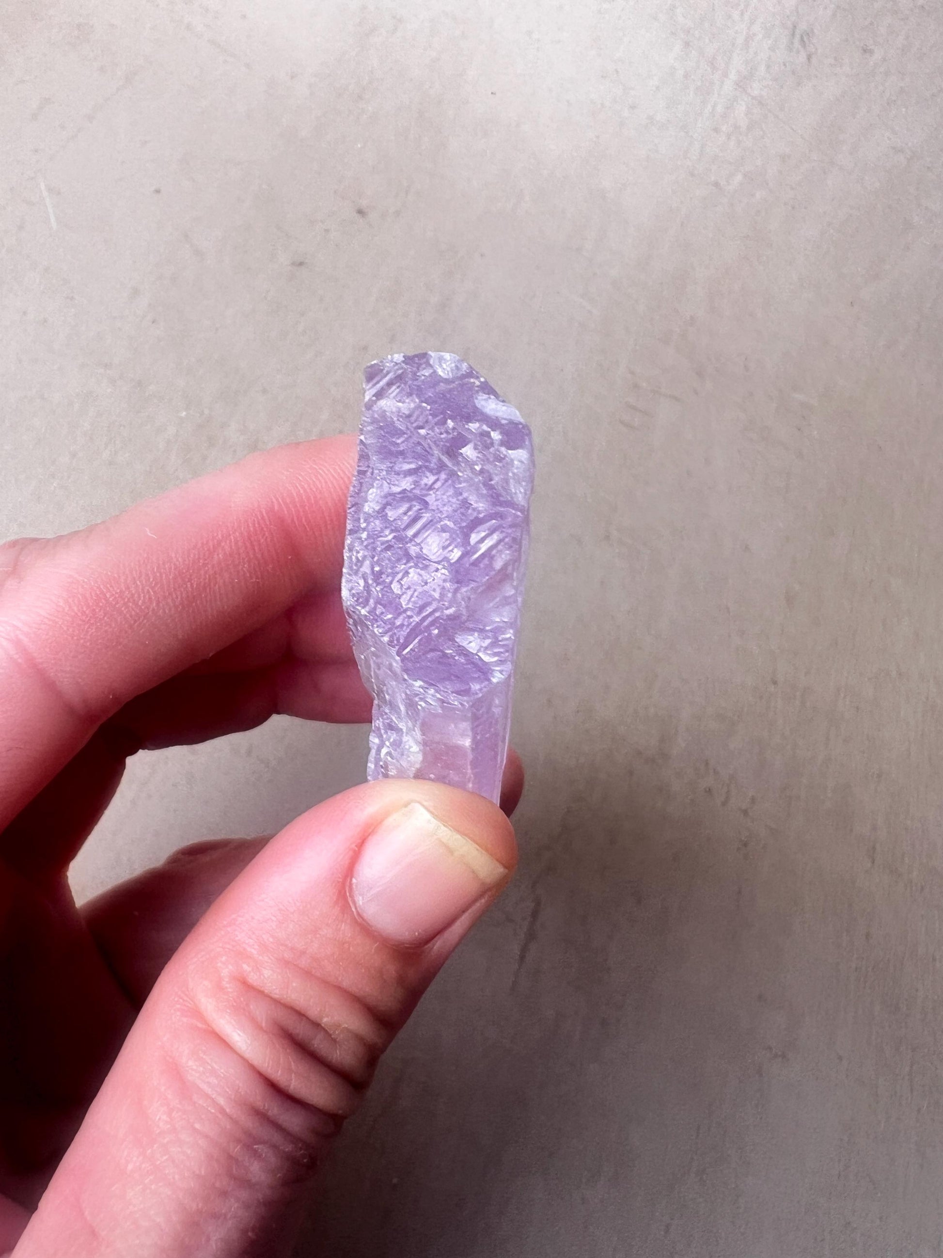 Kunzite Natural Crystal : Violet Spodumene from Afghanistan
