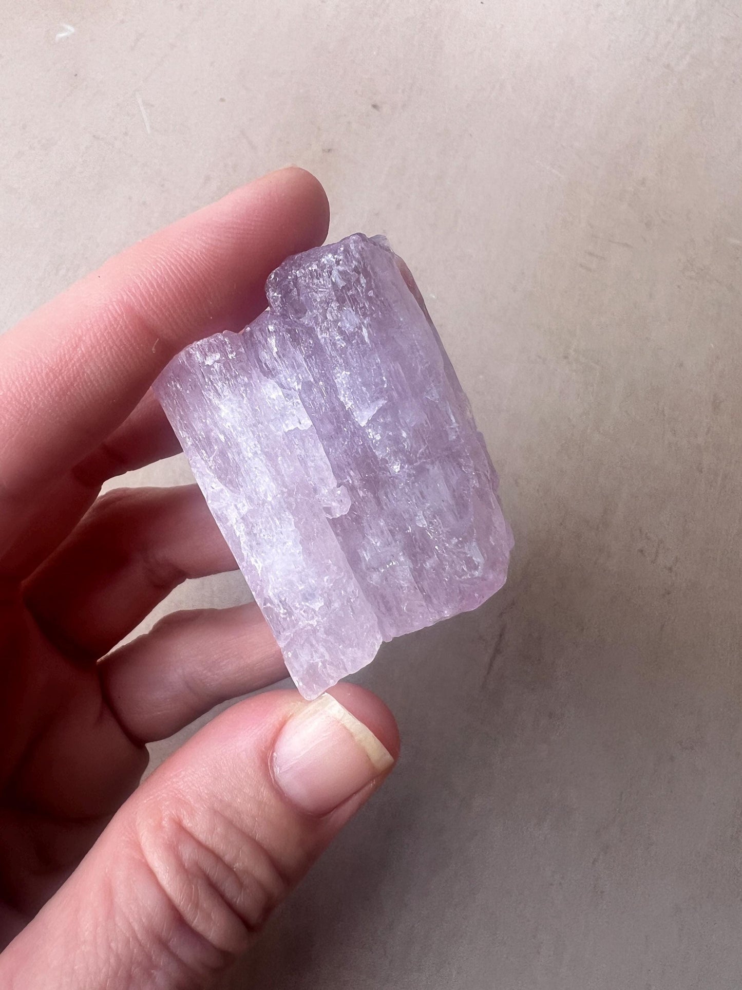 Kunzite Natural Crystal : Violet Spodumene from Afghanistan