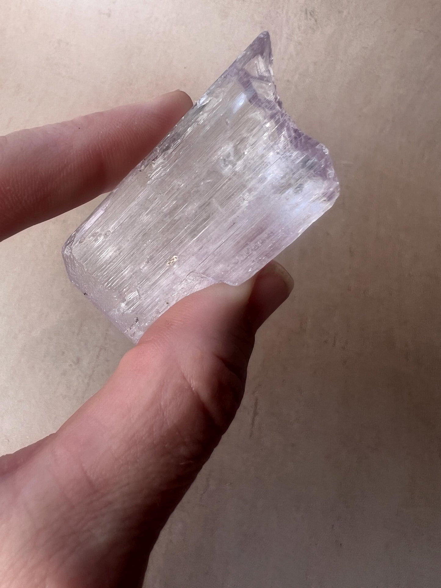 Kunzite Natural Crystal : Violet Spodumene from Afghanistan