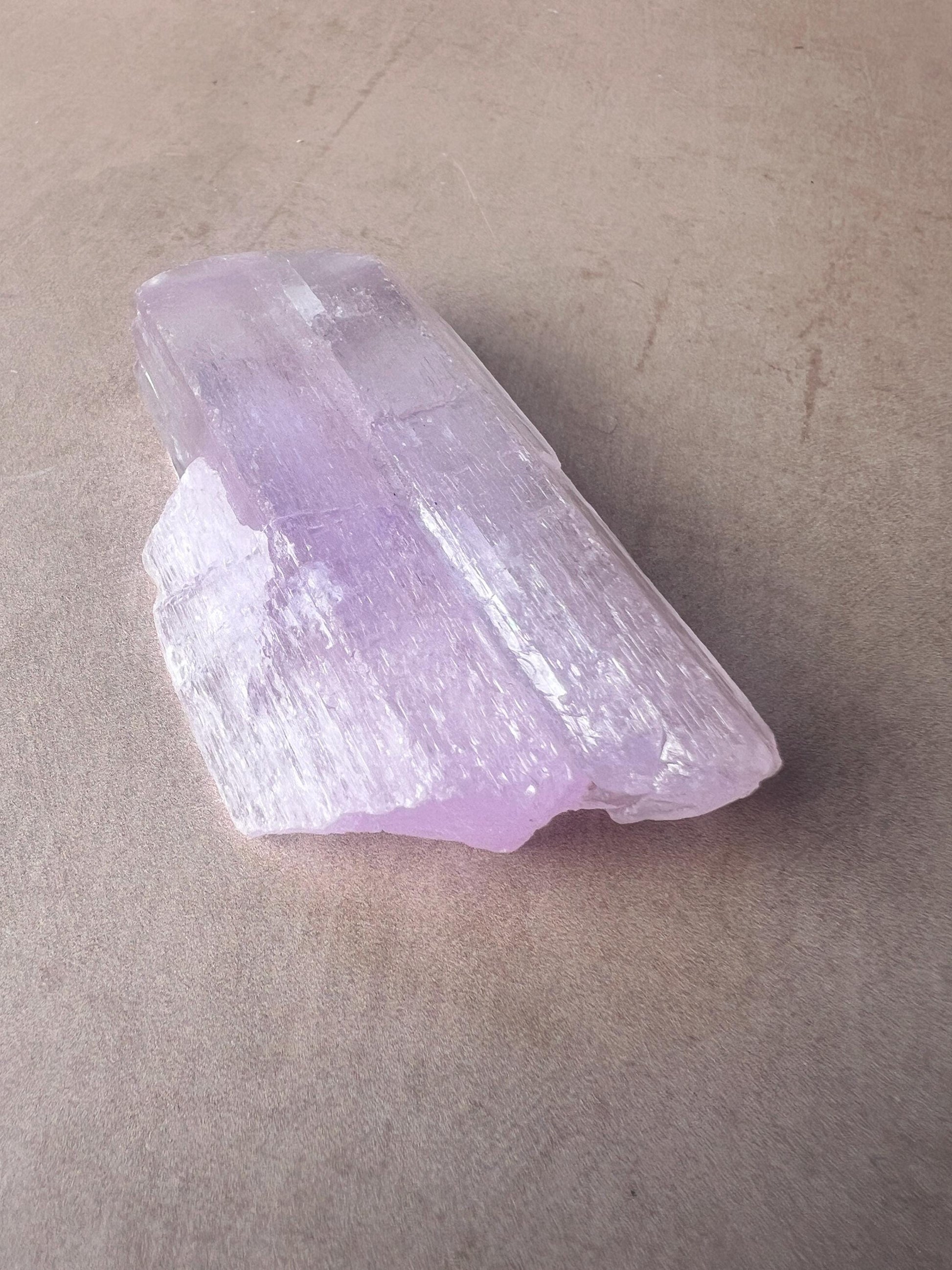 Kunzite Natural Crystal : Large Violet Spodumene from Afghanistan