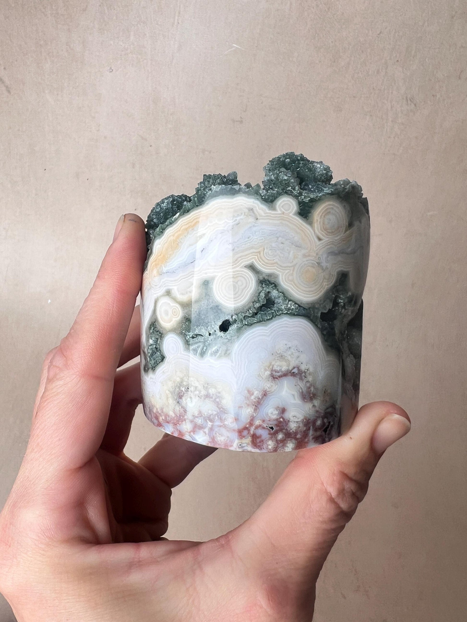 VEIN 8 Ocean Jasper Large Druzy Core