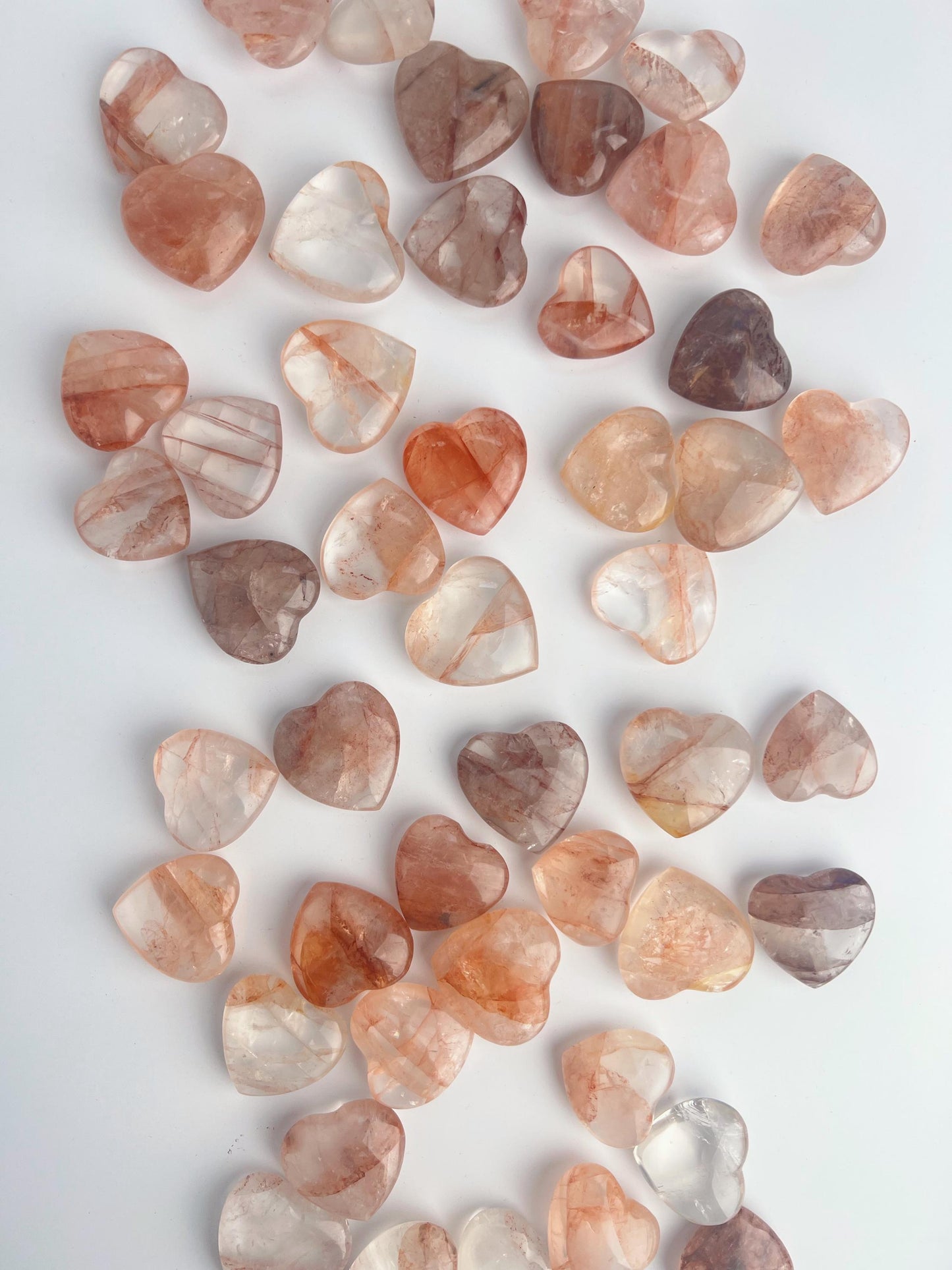 Crimson Healer Fire Quartz Mini Hearts : All Natural Hematoid Hearts