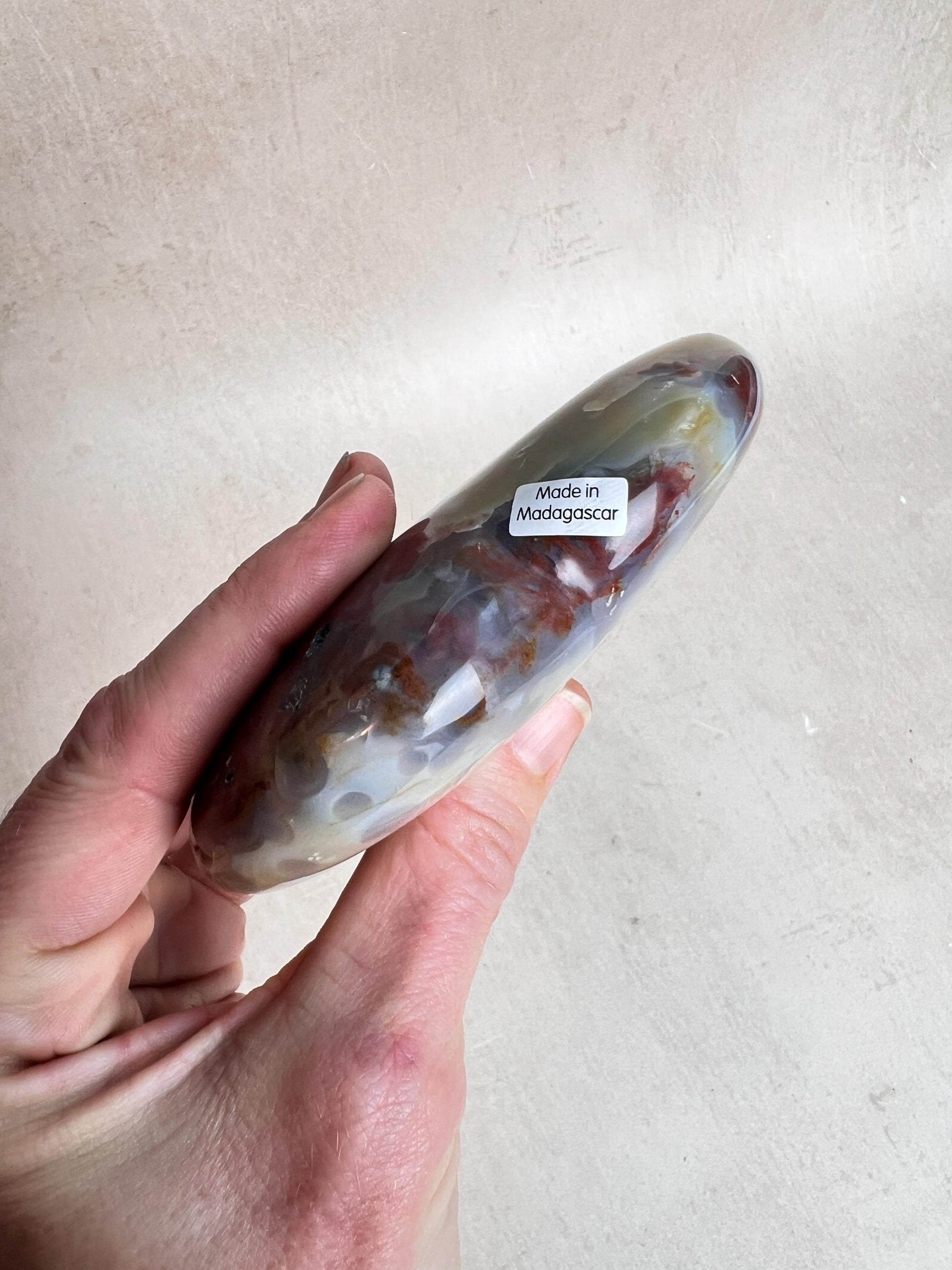 Ocean Jasper Heart Crystal : XL Vein 8 Jelly