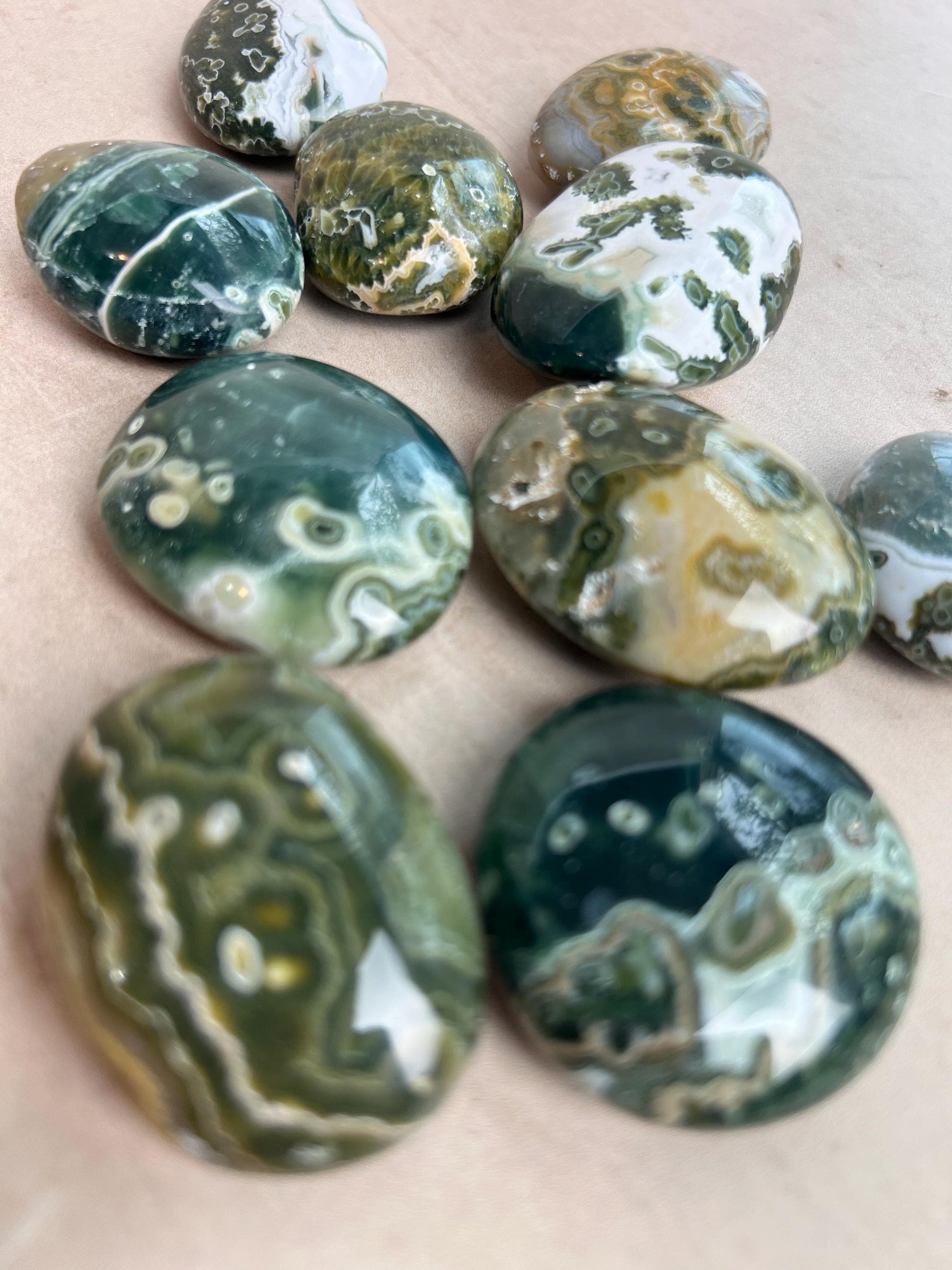 Ocean Jasper Pocket Stones: Vein 7
