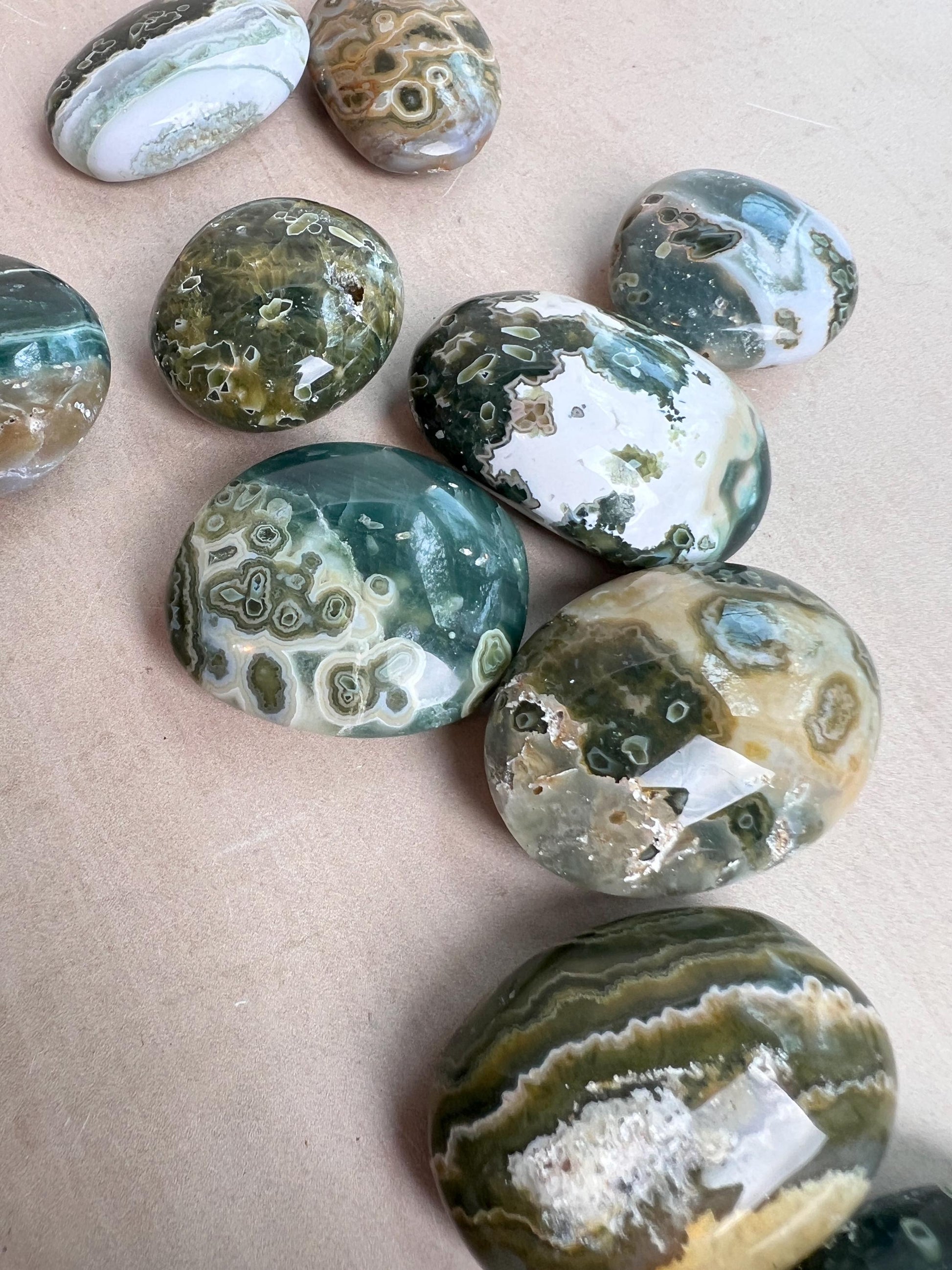 Ocean Jasper Pocket Stones: Vein 7