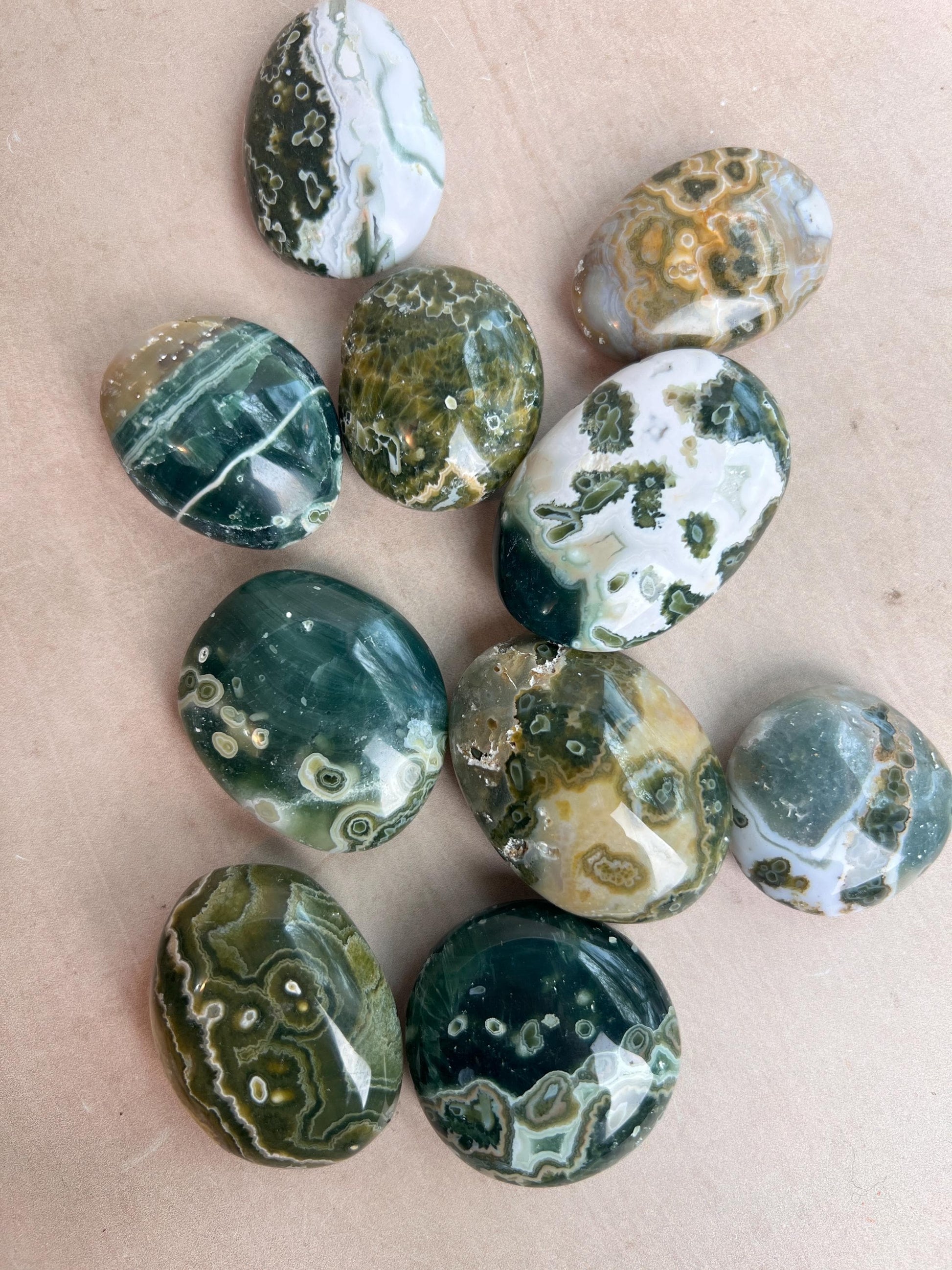 Ocean Jasper Pocket Stones: Vein 7