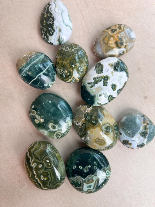 Ocean Jasper Pocket Stones: Vein 7